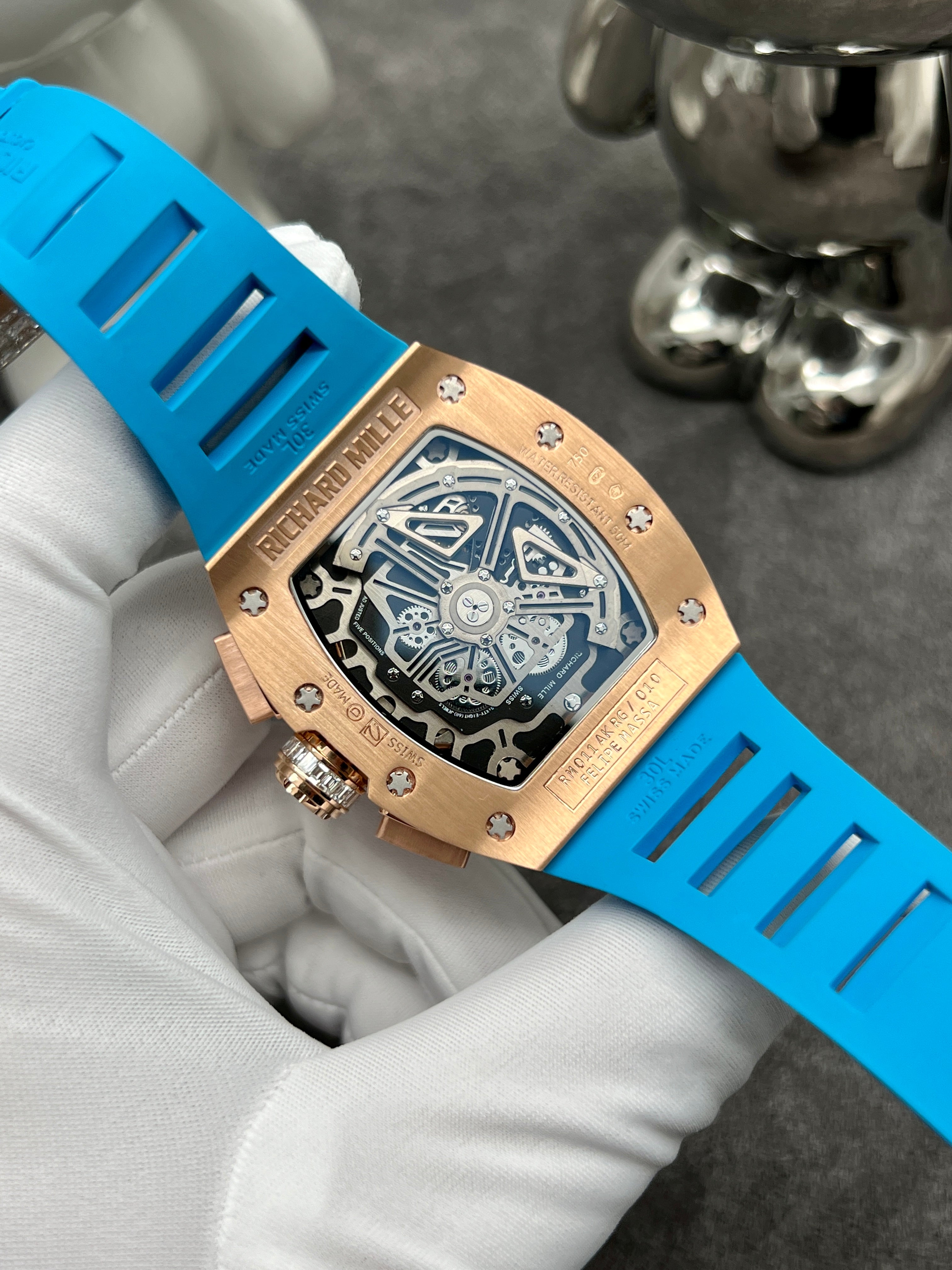 RM 011 Design Iced Out Diamonds Watch