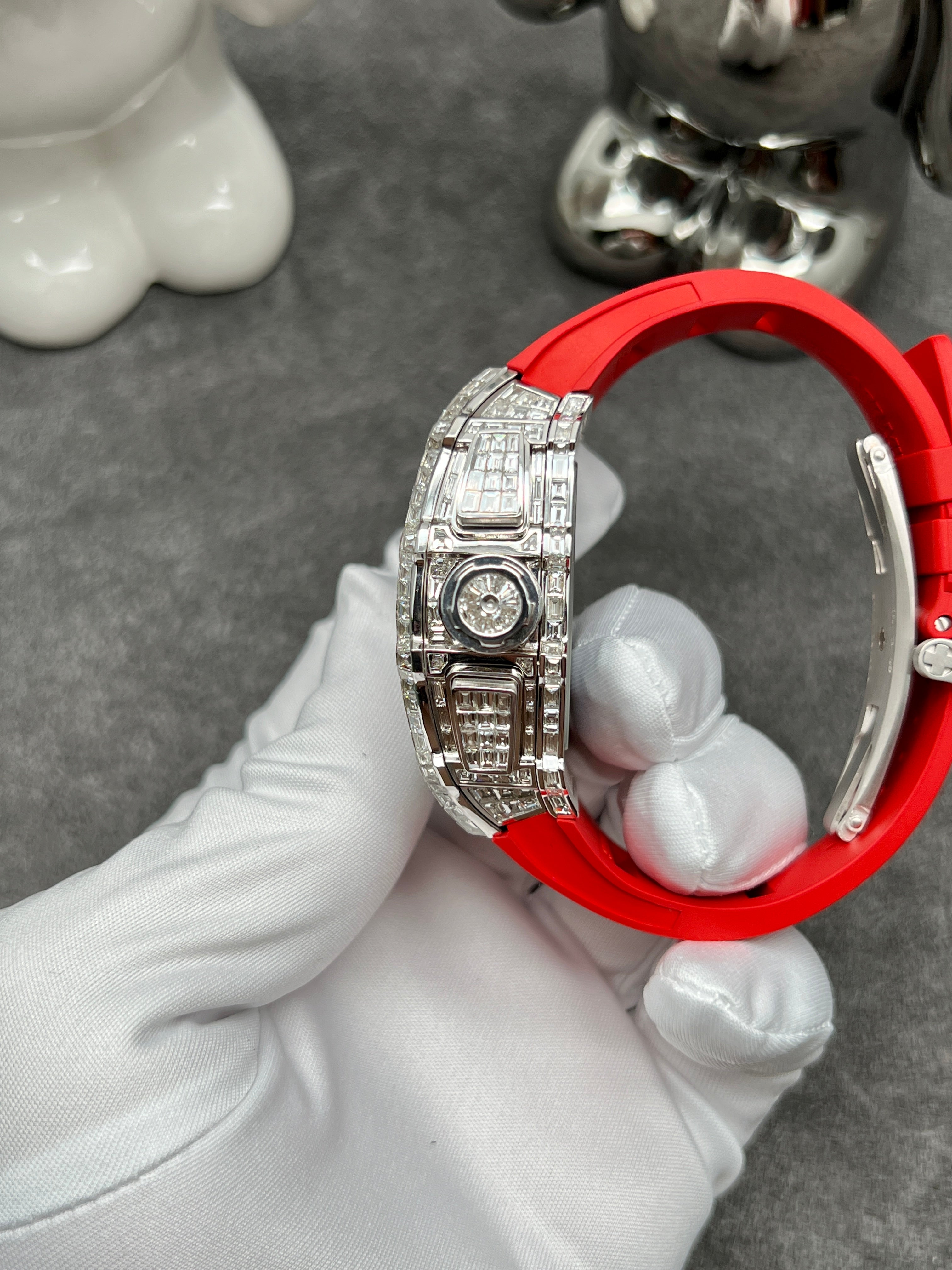 RM 011 Design Iced Out Diamonds Watch