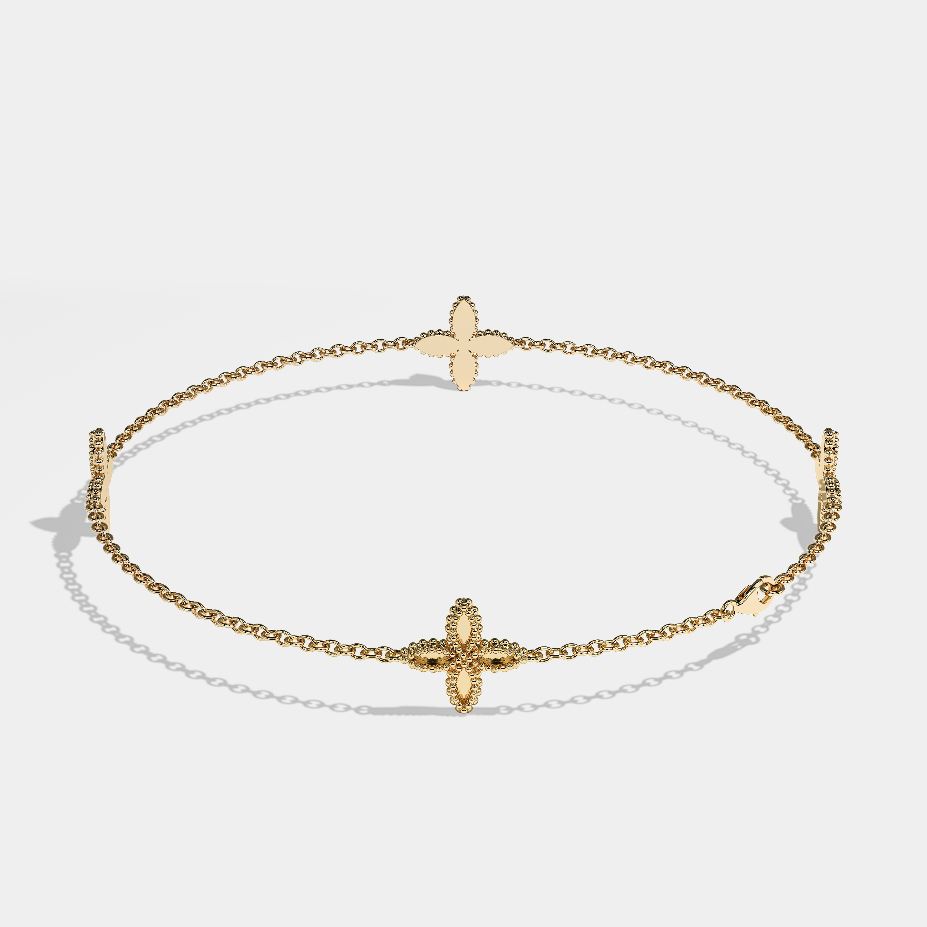 Enchantress Solid Bracelet 18K Yellow Gold