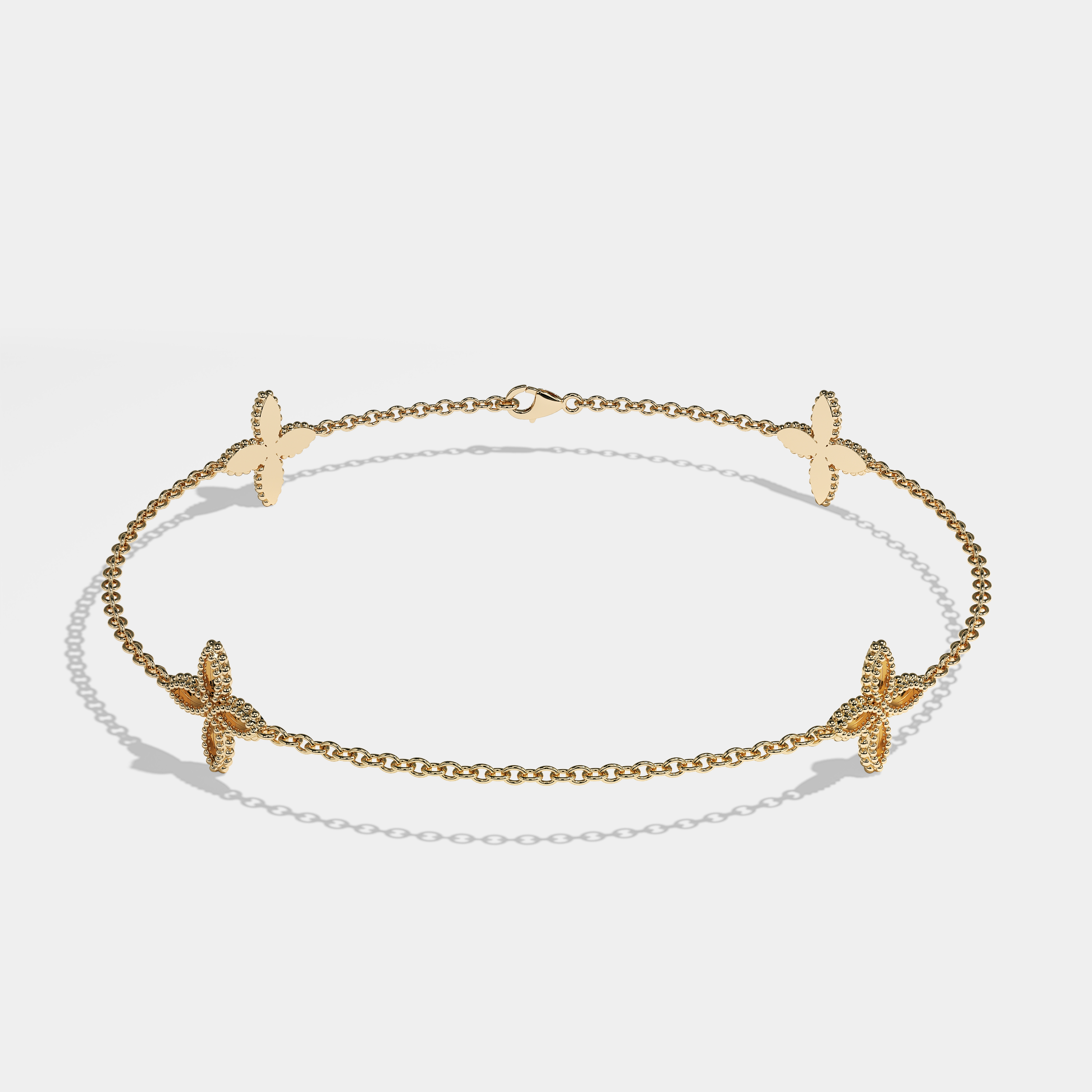 Enchantress Solid Bracelet 18K Yellow Gold