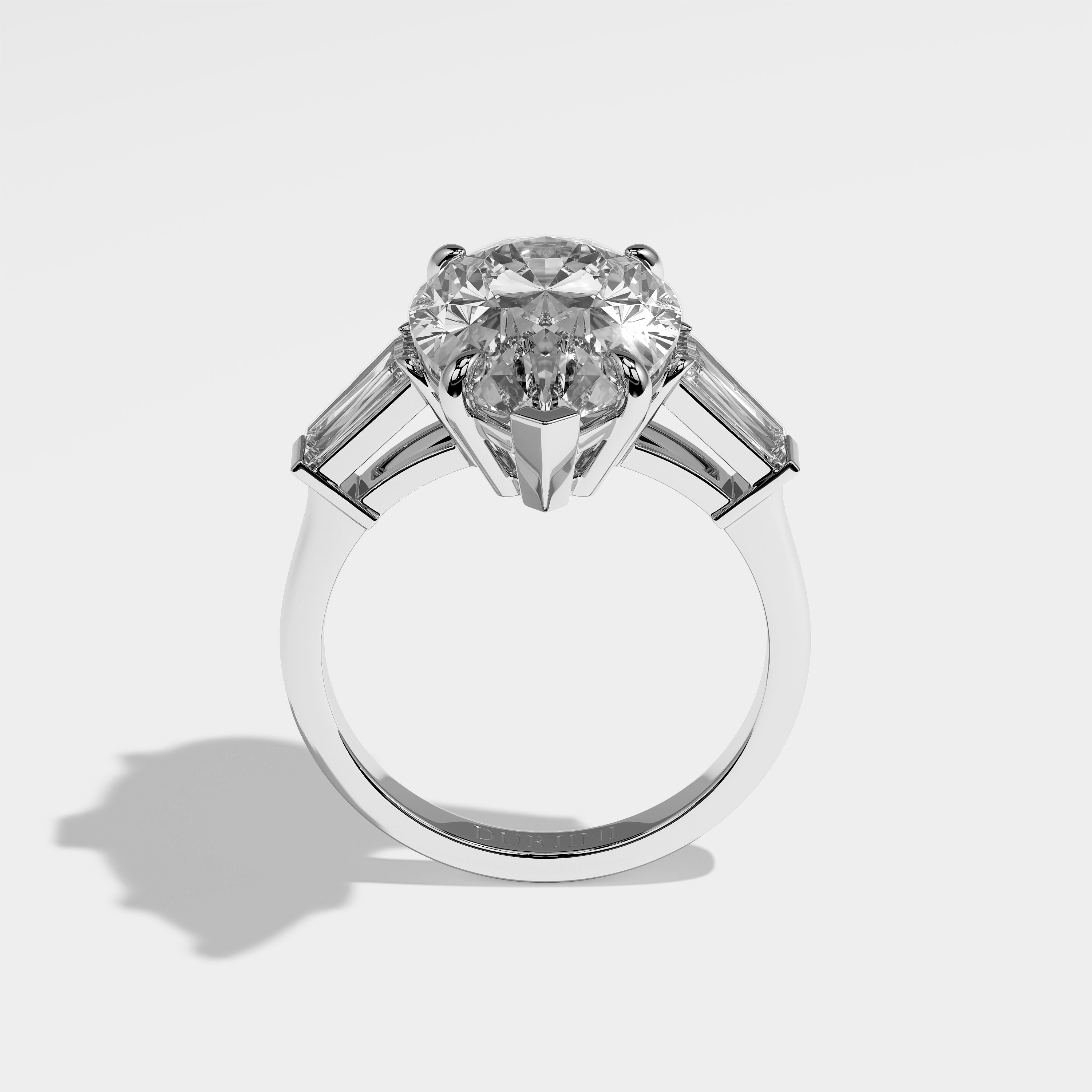 Emma Diamond Pear Engagement Ring 18K White Gold 5.30ct