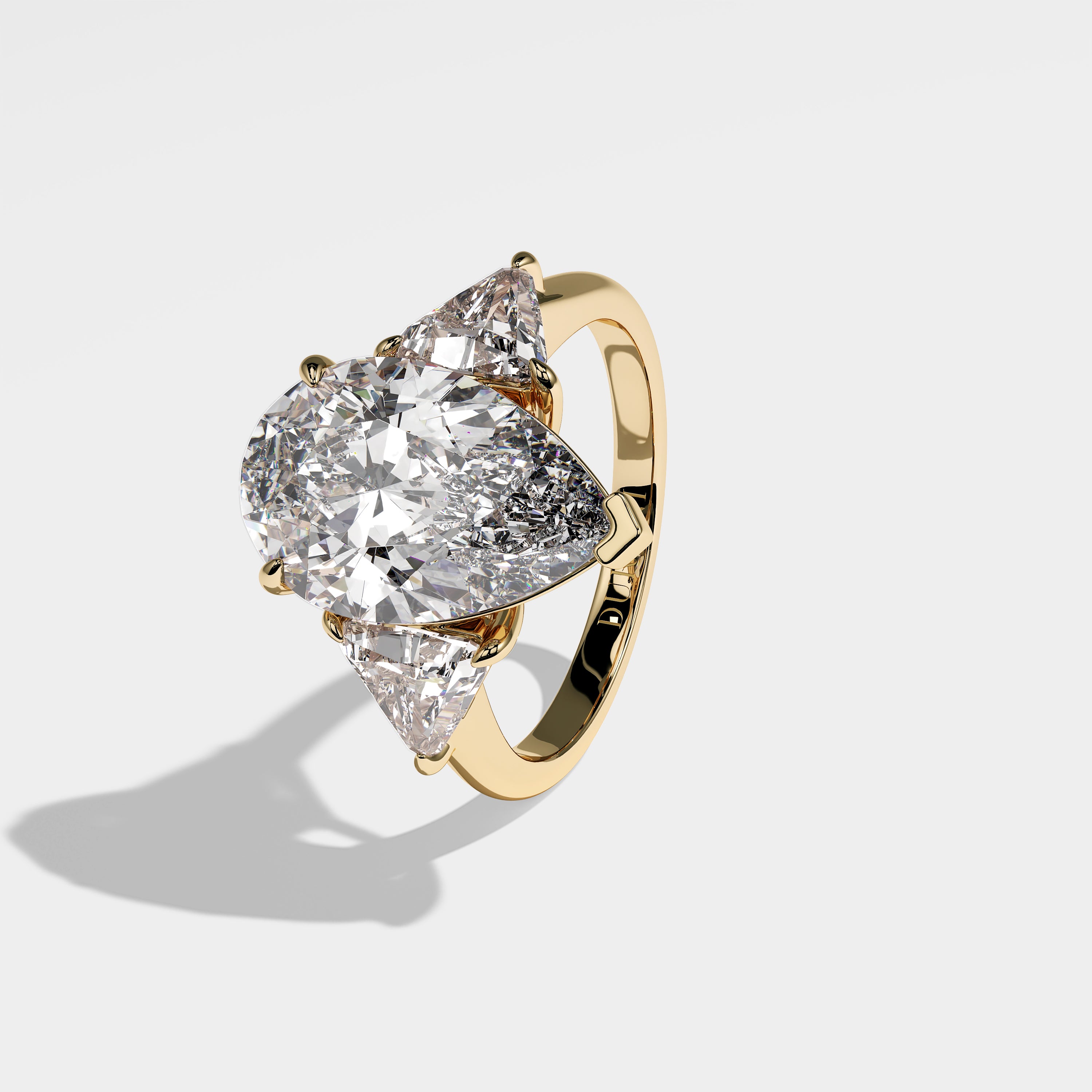 Sophie Diamond Pear Engagement Ring 18K Yellow Gold 10.00ct