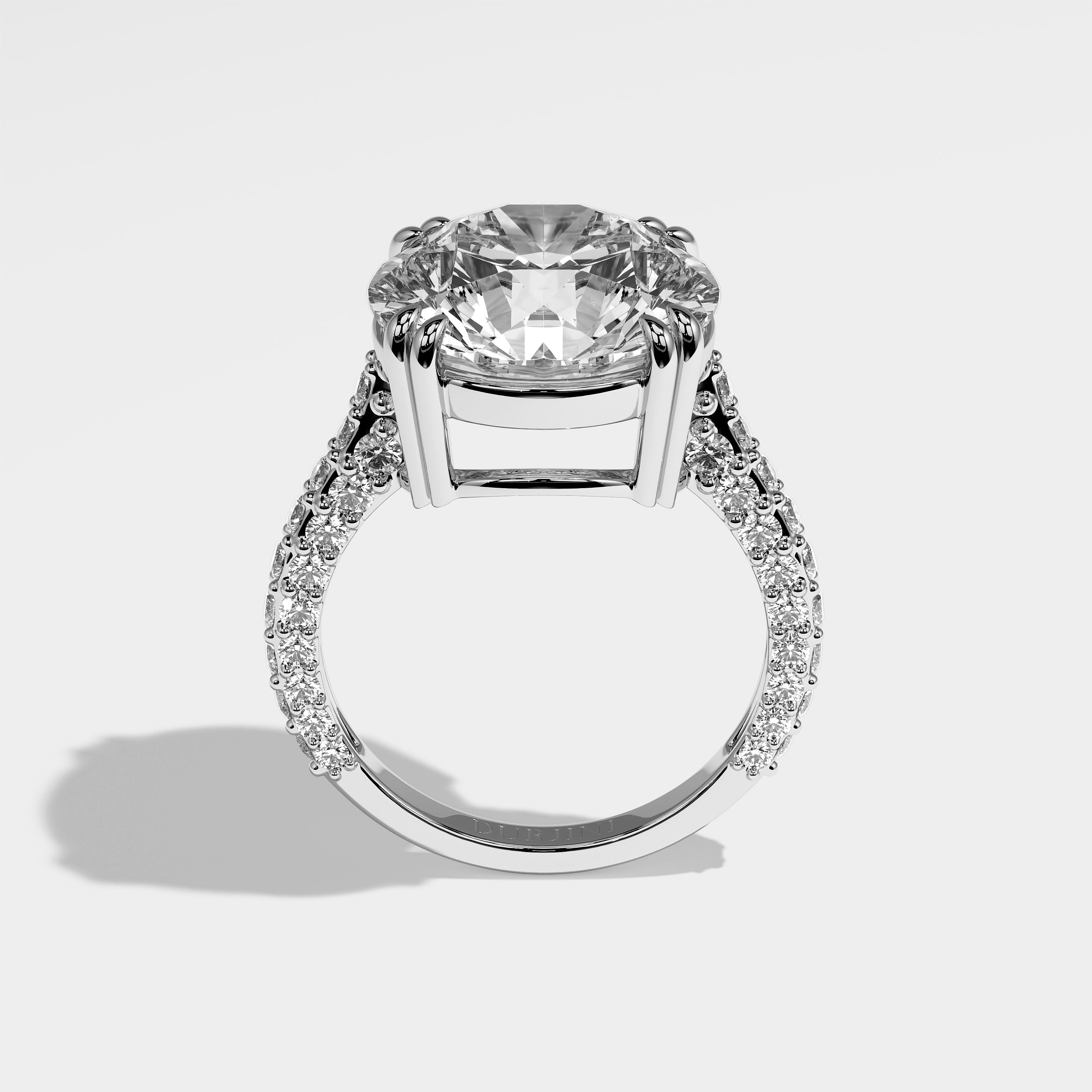 Nina Diamond Round Brilliant Engagement Ring 18K White Gold 6.00ct