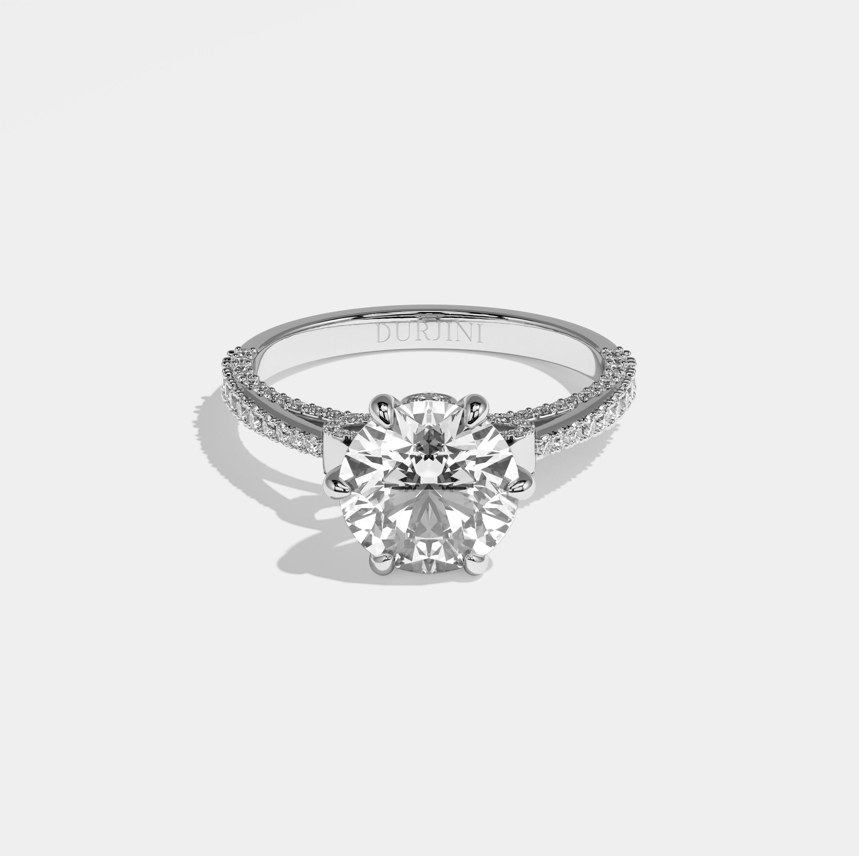 Dolly Diamond Round Brilliant Engagement Ring 18K White Gold 5.50ct