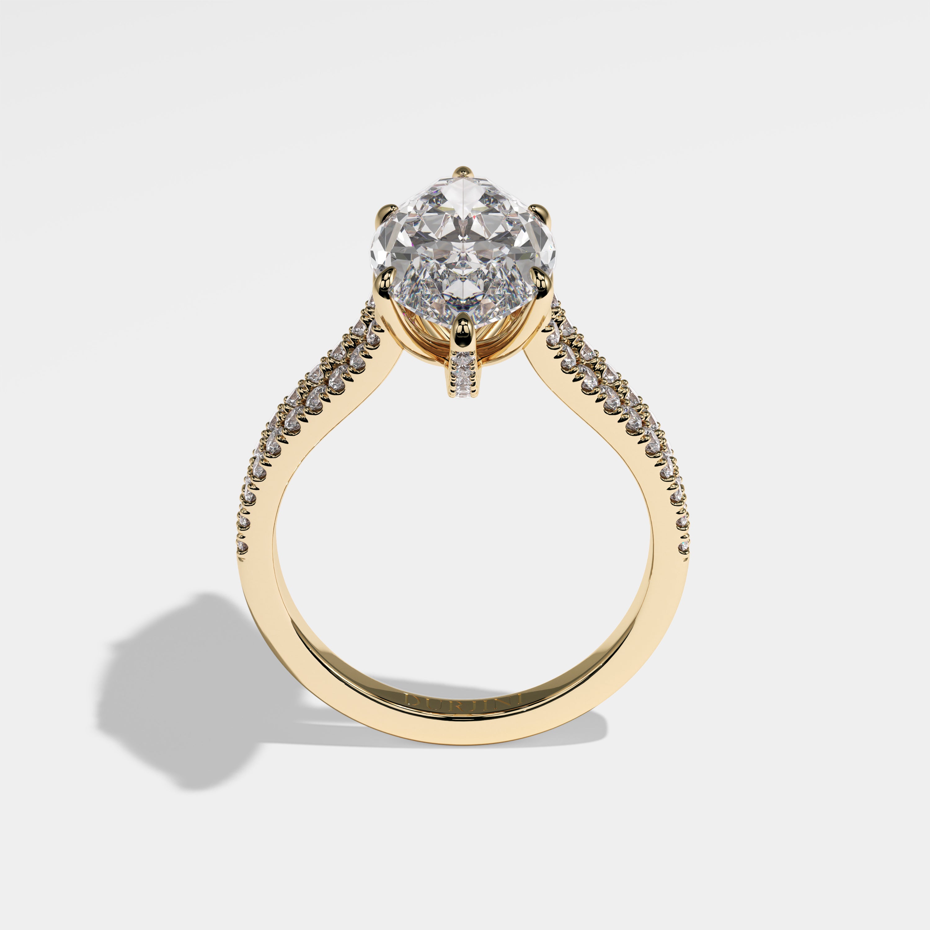 Helen Diamond Marquise Engagement Ring 18K Yellow Gold 7.00ct