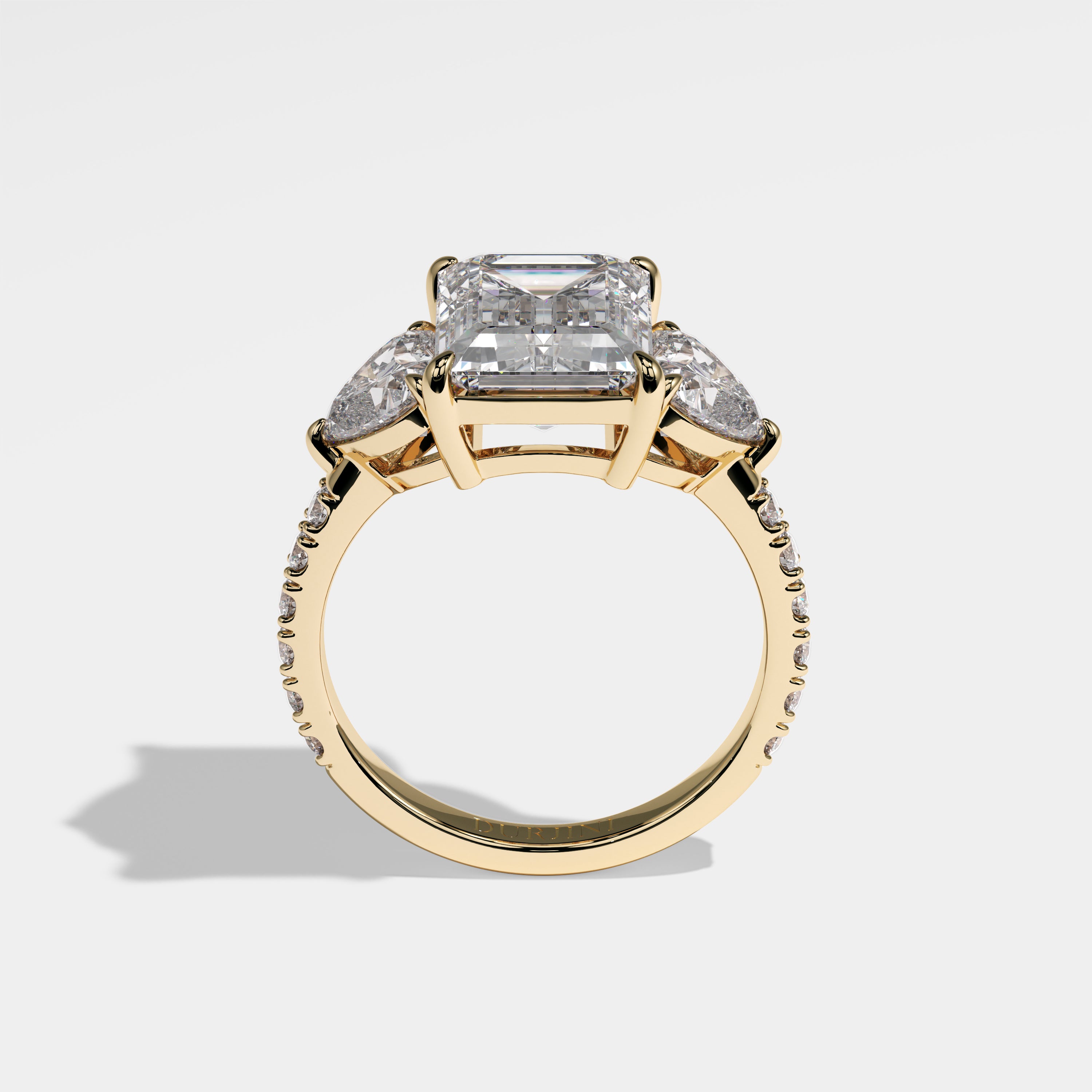 Lexi Diamond Emerald Engagement Ring 18K Yellow Gold 9.00ct