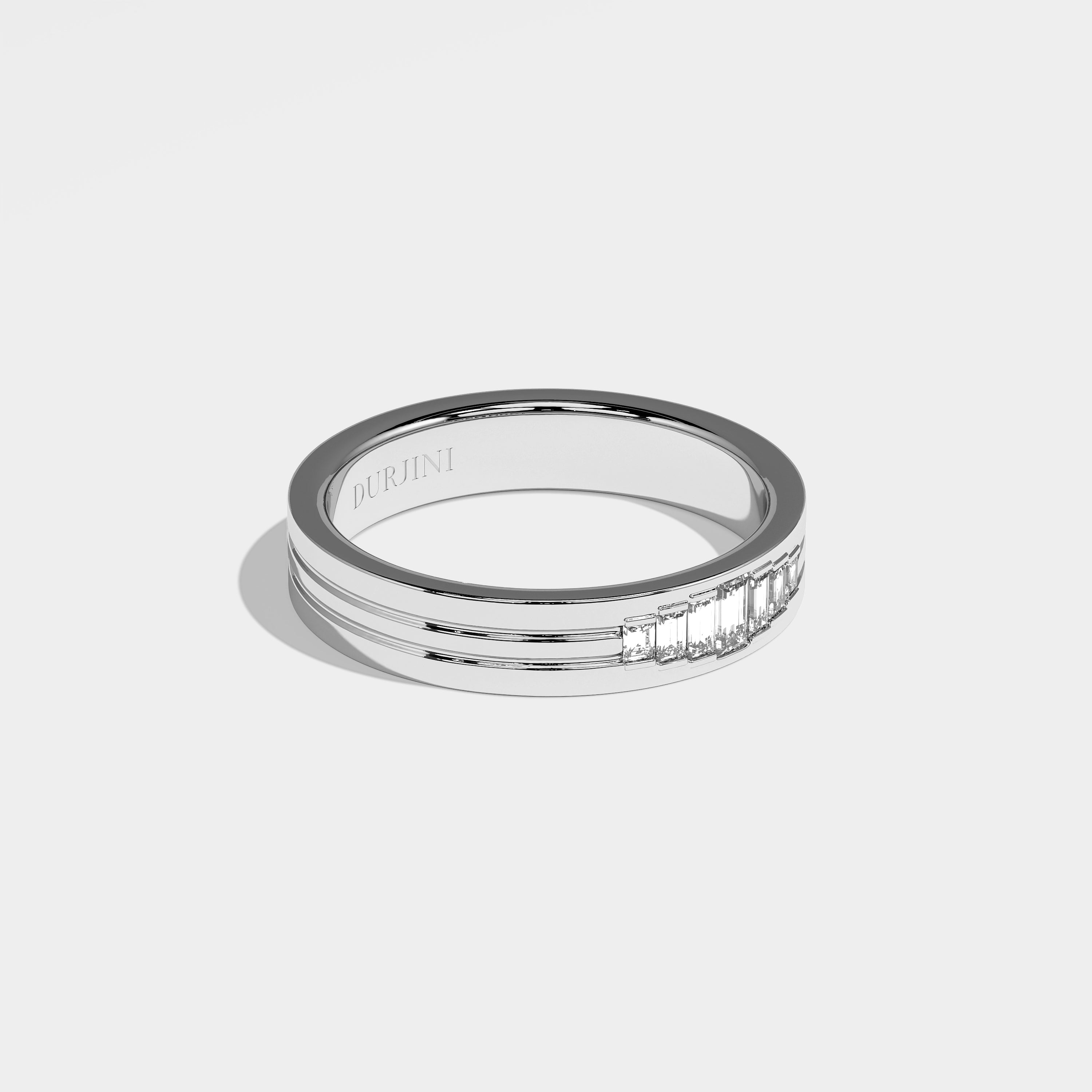Harry Diamond Baguette Engagement Ring 18K White Gold 2.30ct