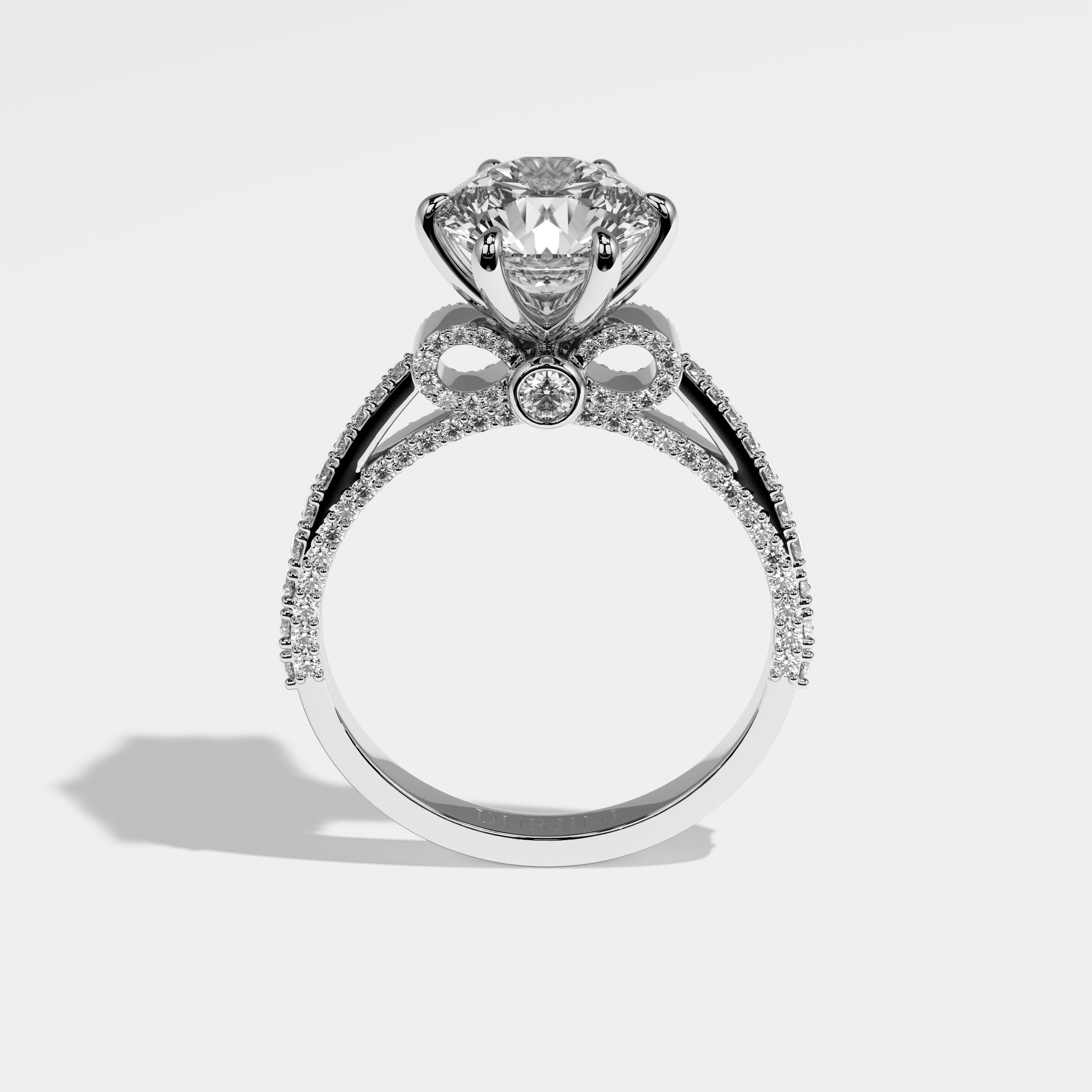 Dolly Diamond Round Brilliant Engagement Ring 18K White Gold 5.50ct
