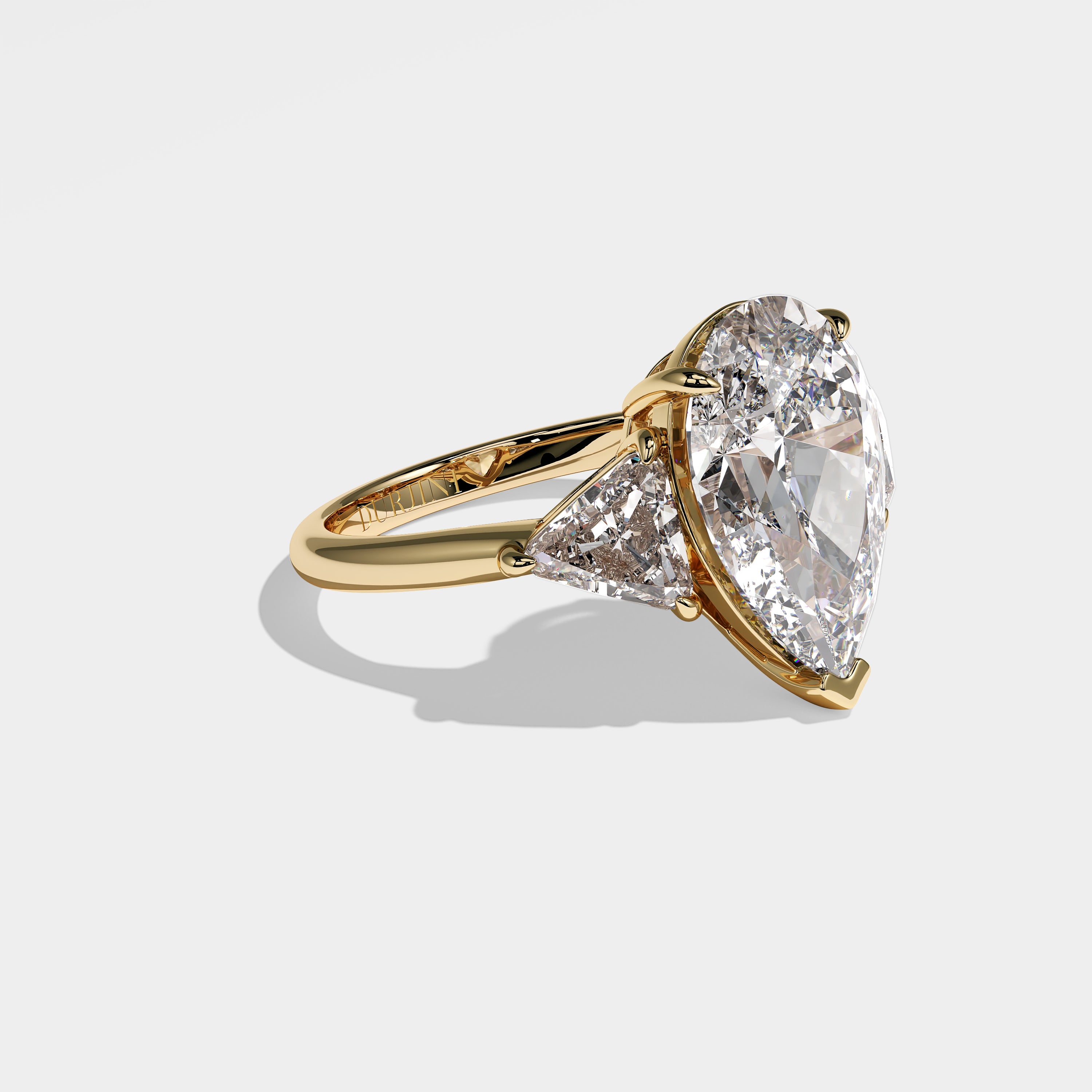Sophie Diamond Pear Engagement Ring 18K Yellow Gold 10.00ct
