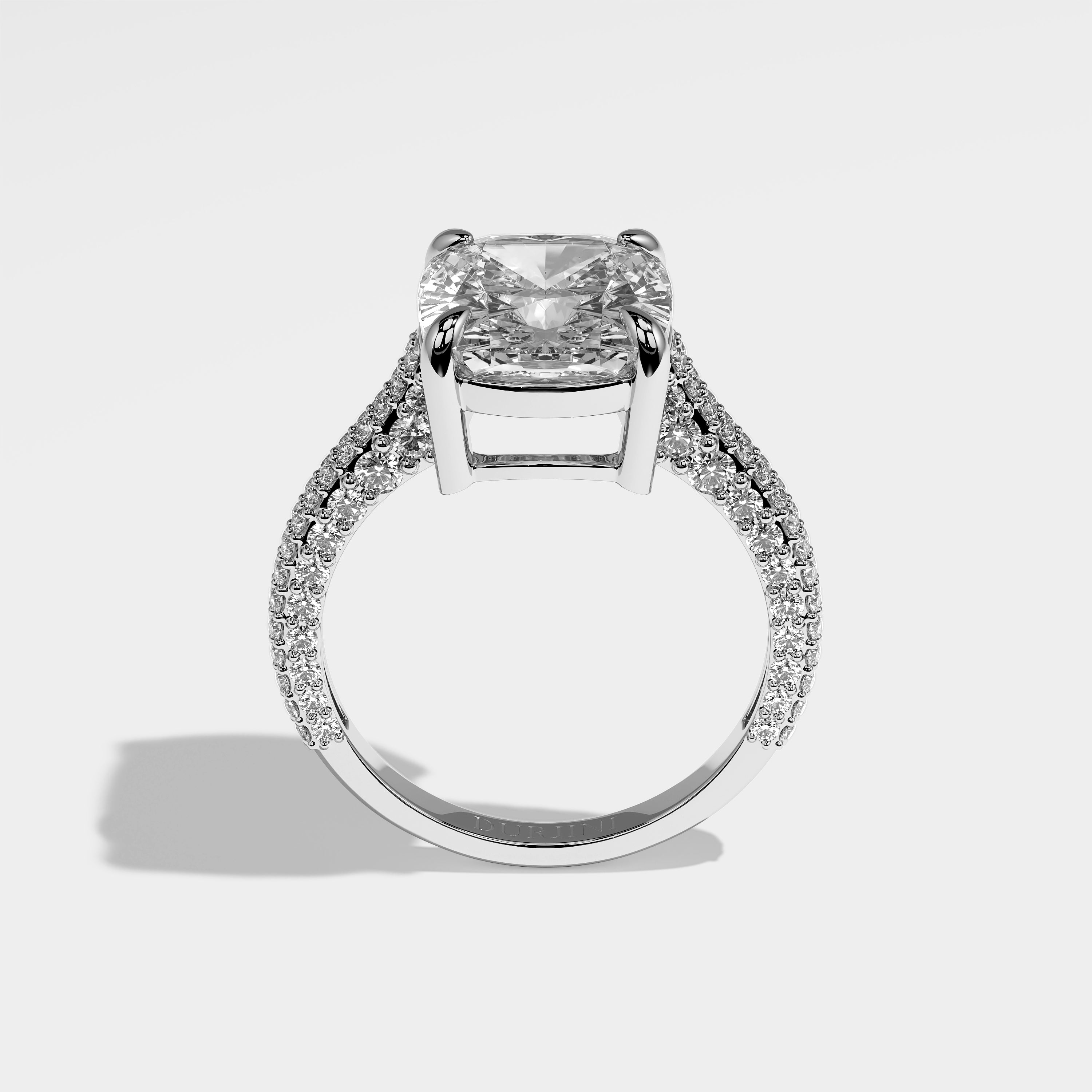Izzy Diamond Cushion Engagement Ring 18K White Gold 8.00ct