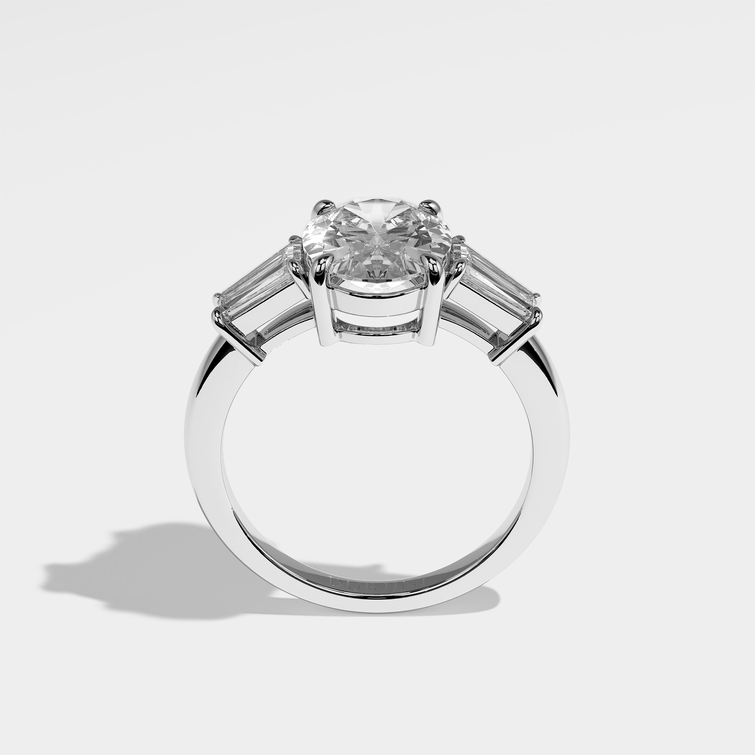 Mayfair Diamond Oval Engagement Ring 18K White Gold 3.30ct