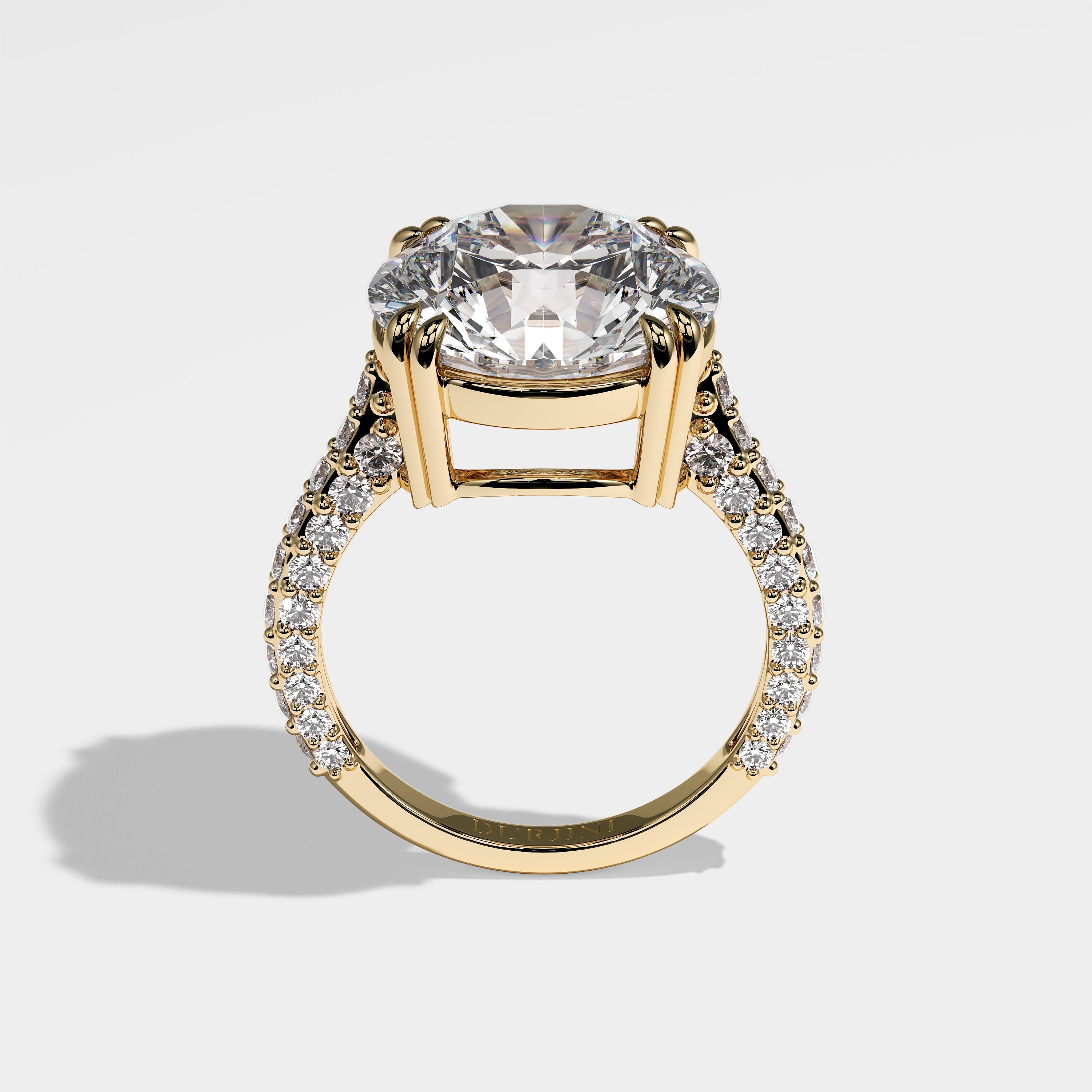 Wisam Diamond Round Brilliant Engagement Ring 18K Yellow Gold 6.00ct