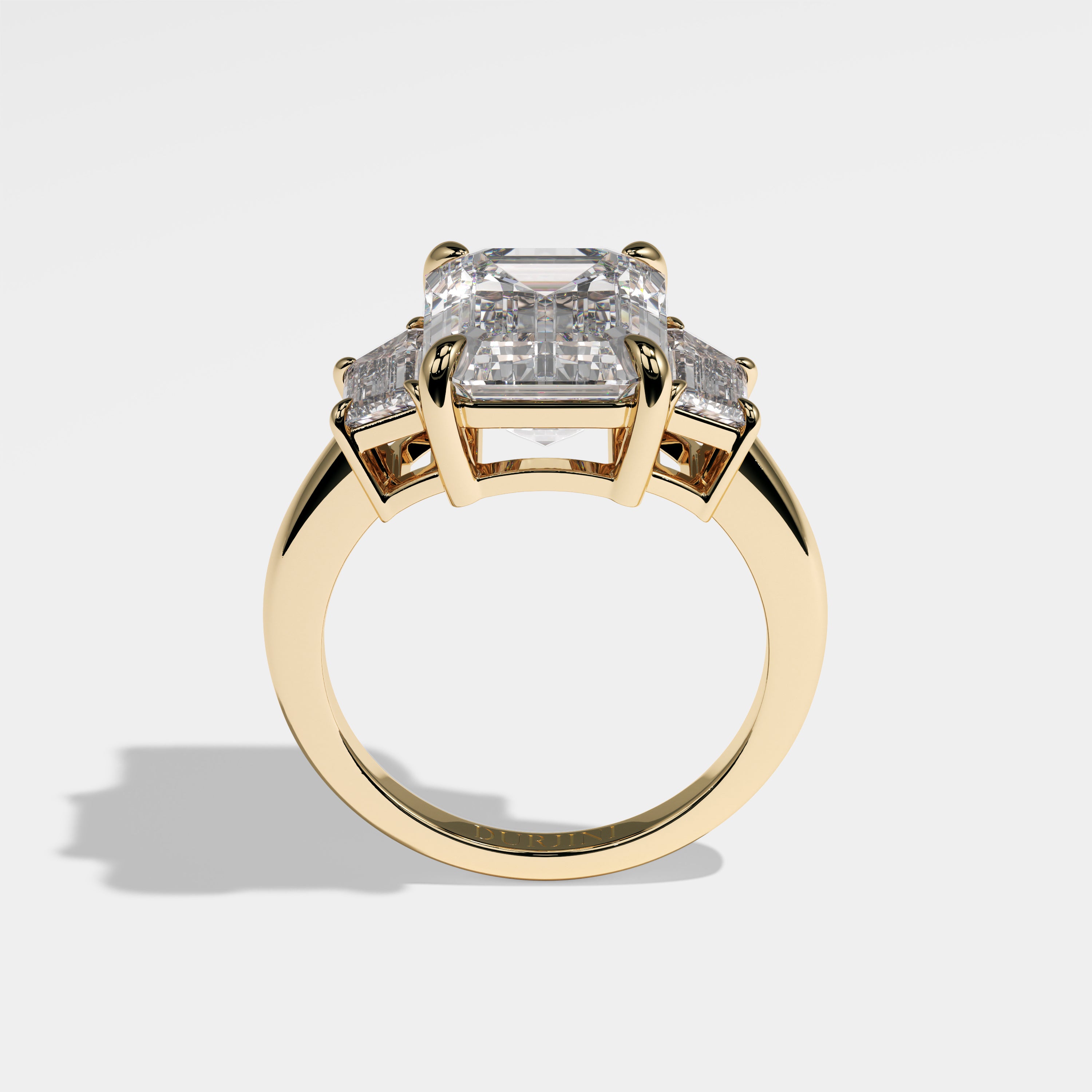 Victoria Diamond Emerald Engagement Ring 18K Yellow Gold 6.00ct