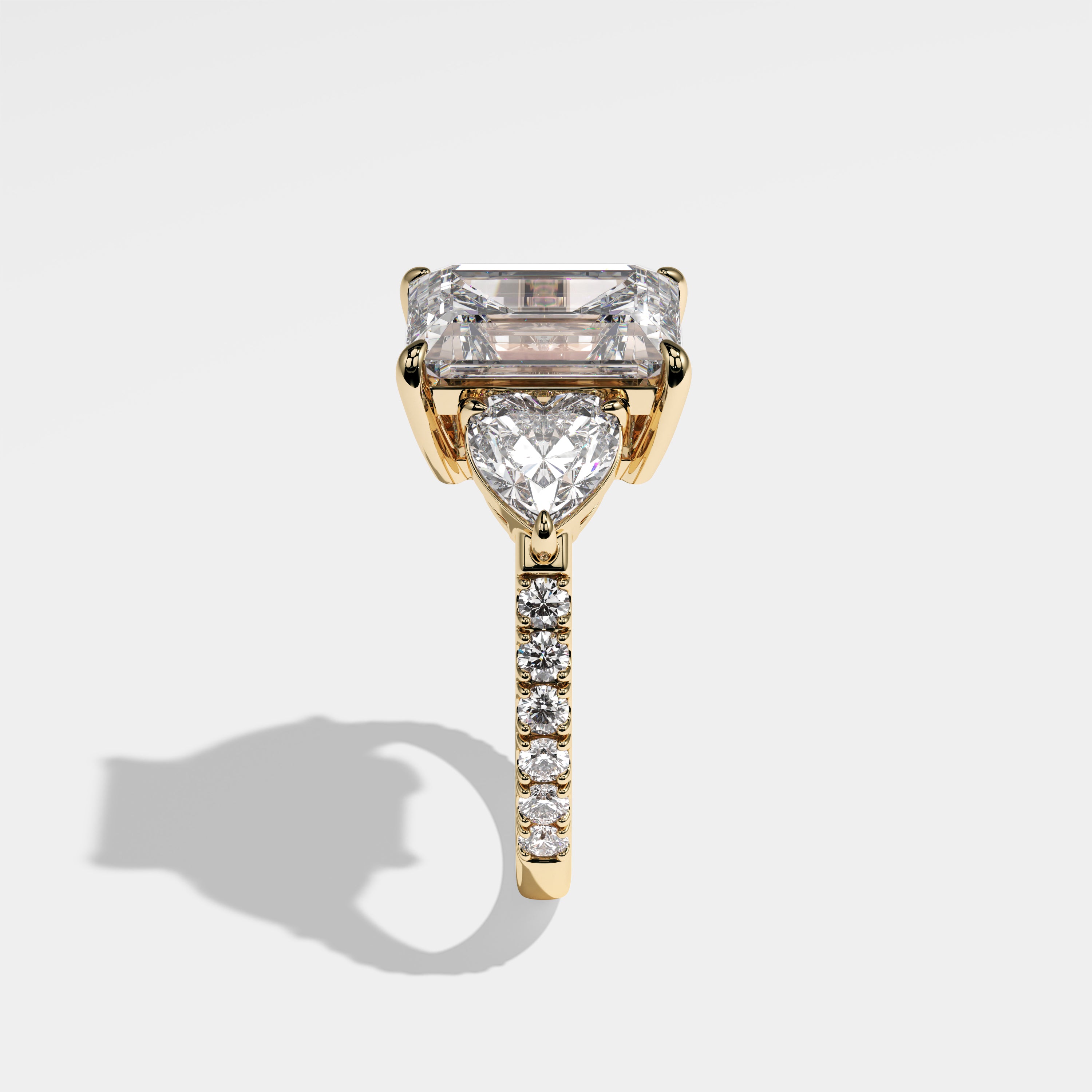 Lexi Diamond Emerald Engagement Ring 18K Yellow Gold 9.00ct