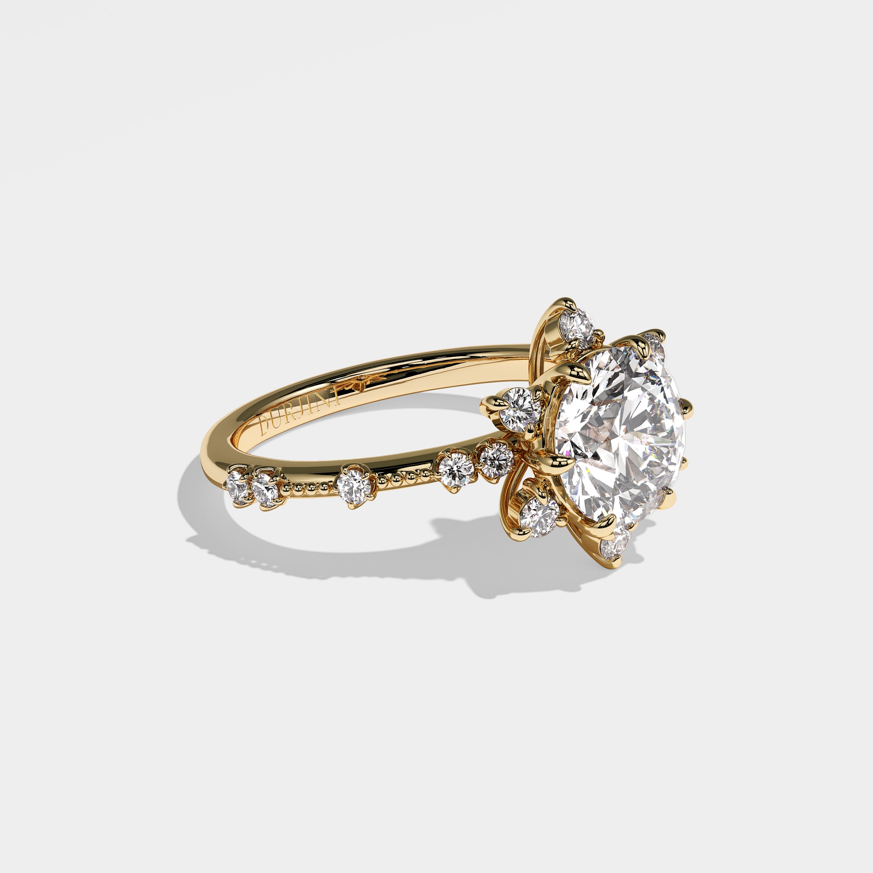 Georgina Diamond Round Brilliant Engagement Ring 18K Yellow Gold 4.50ct