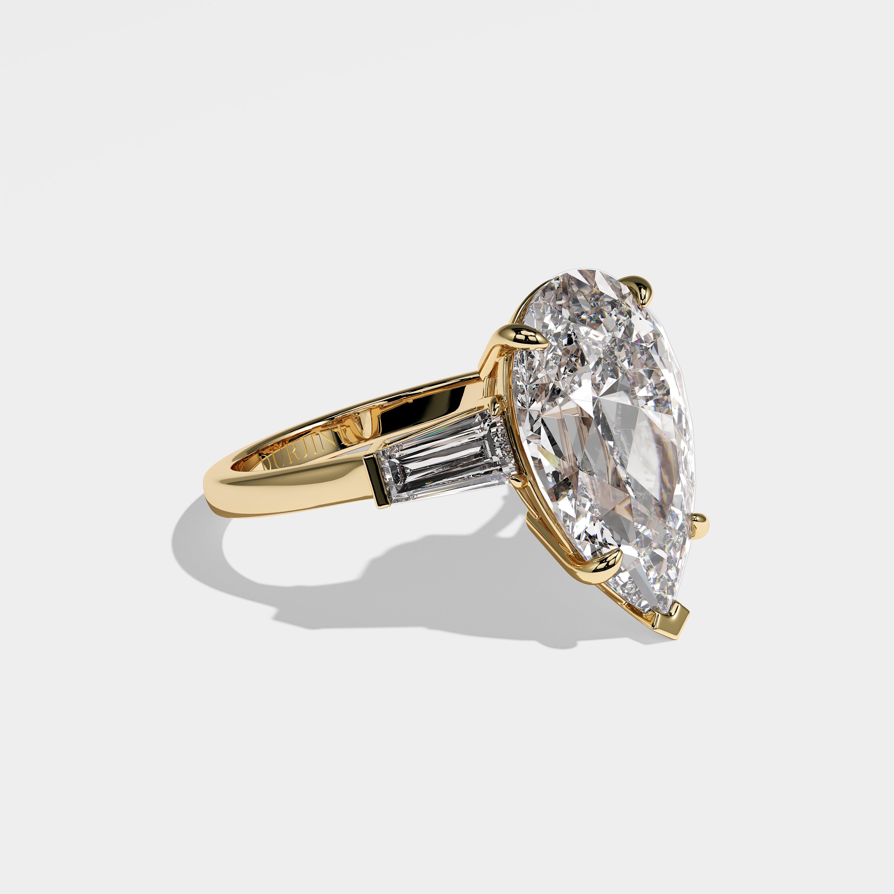 Eliza Diamond Pear Engagement Ring 18K Yellow Gold 5.30ct