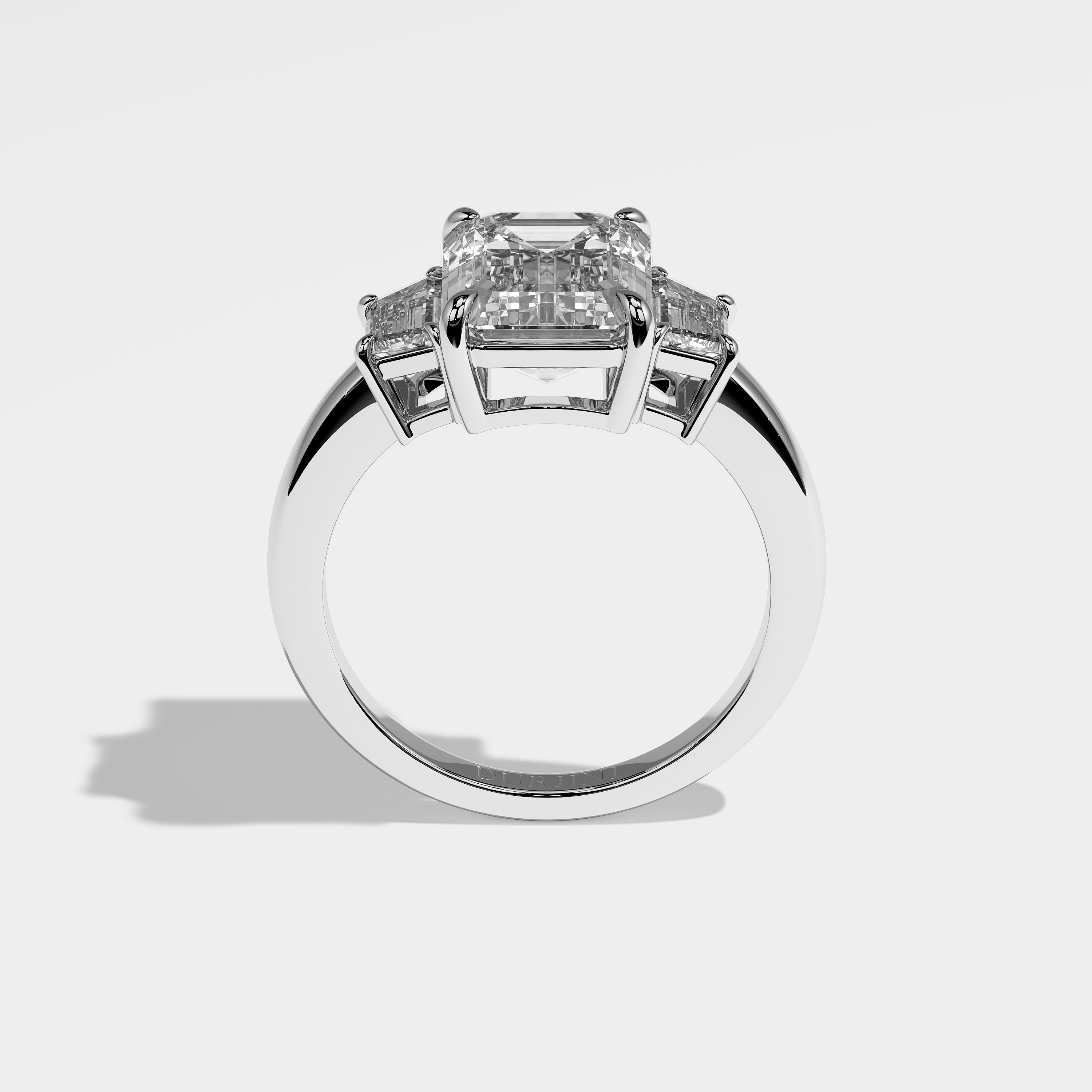 Isla Diamond Emerald Engagement Ring 18K White Gold 4.30ct
