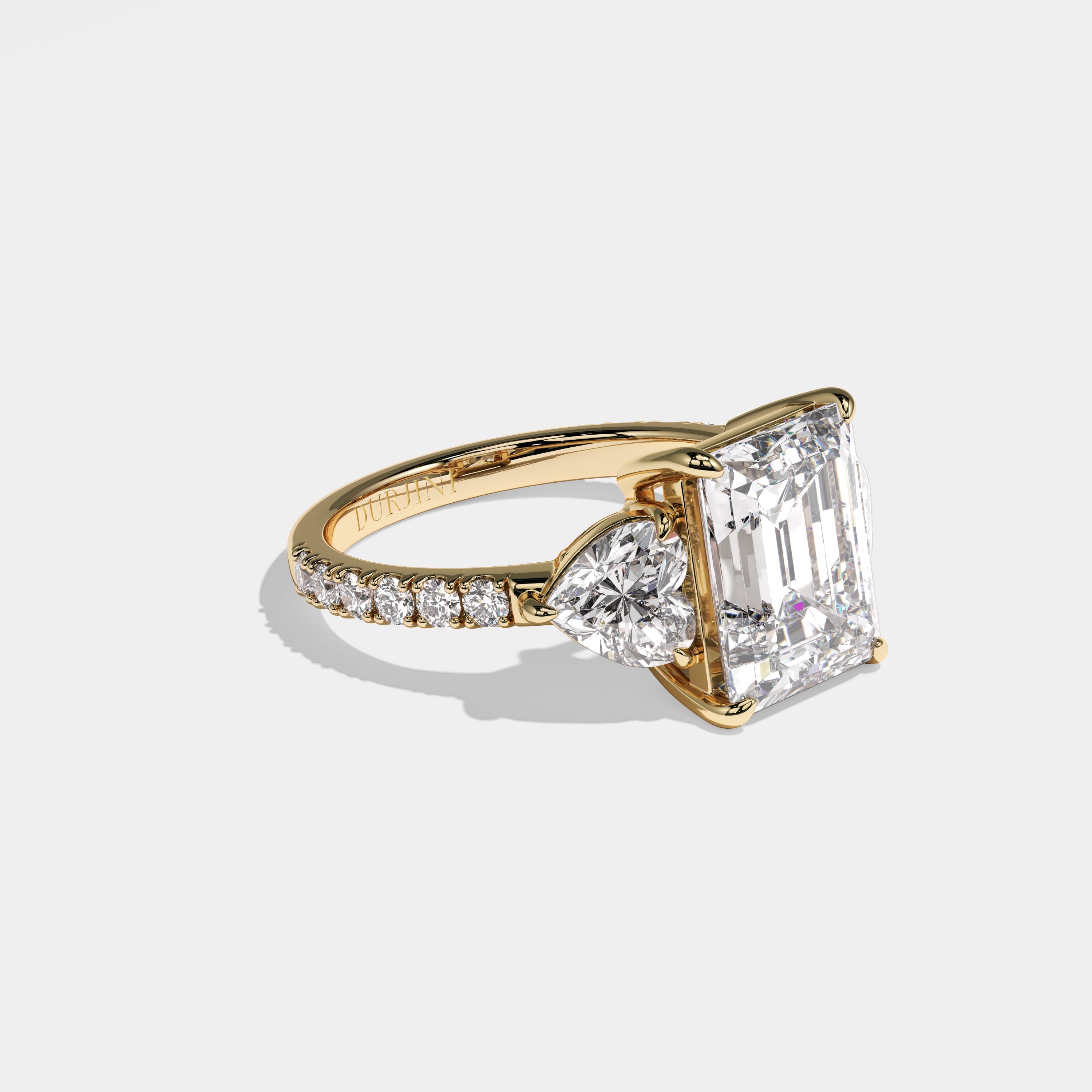 Lexi Diamond Emerald Engagement Ring 18K Yellow Gold 9.00ct