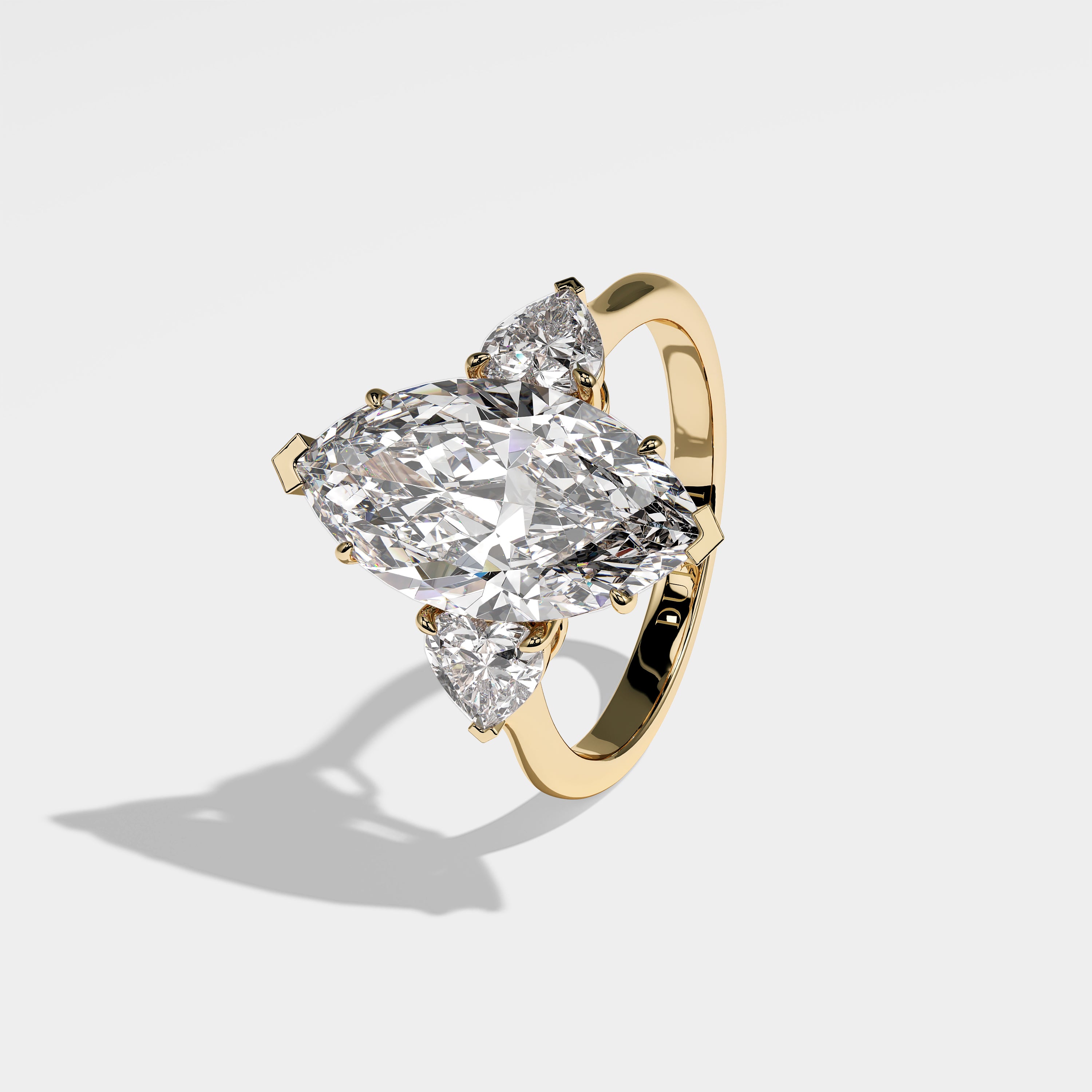 Freya Diamond Marquise Engagement Ring 18K Yellow Gold 7.00ct