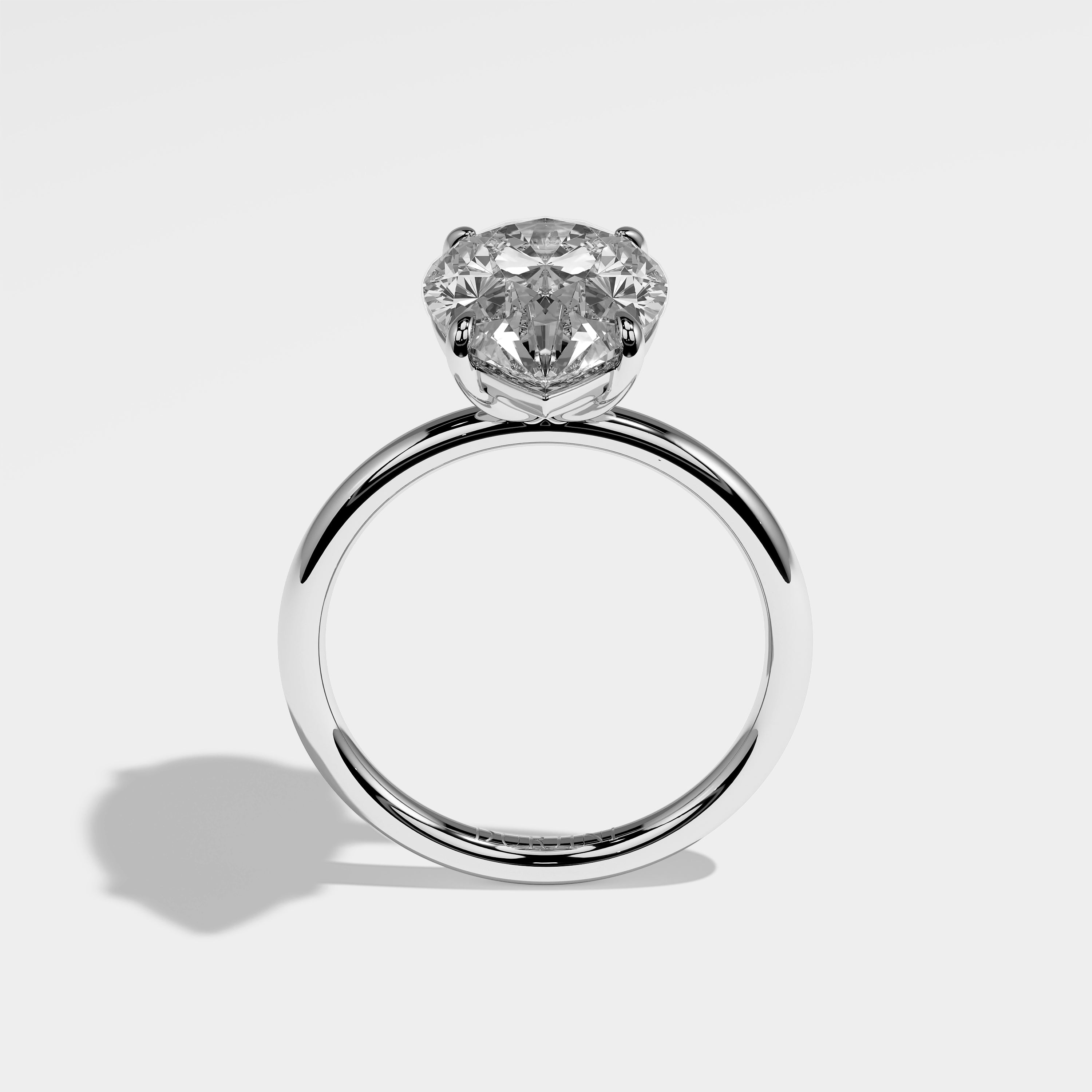 Liv Diamond Pear Halo Engagement Ring 18K White Gold 3.00ct