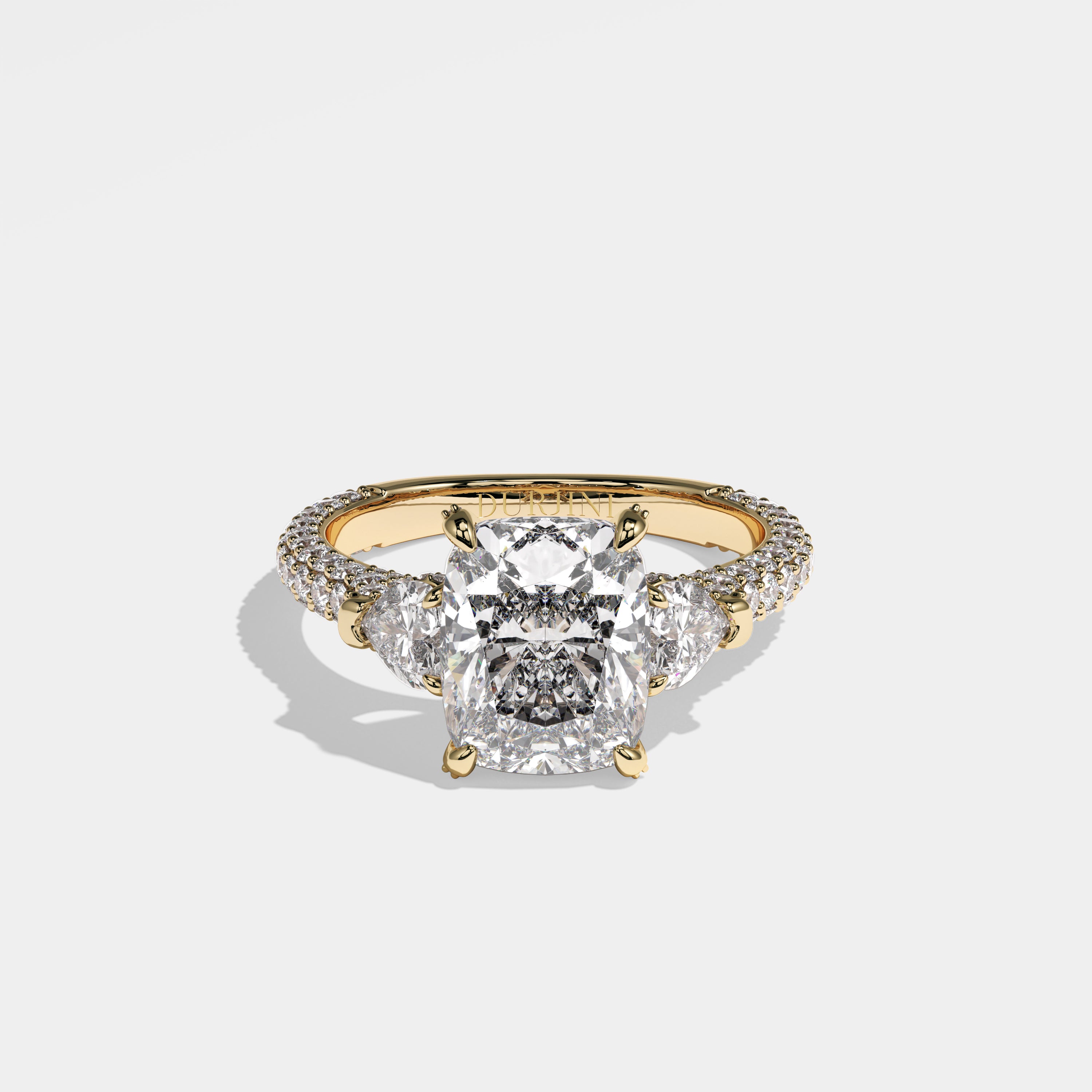 Sia Diamond Cushion Engagement Ring 18K Yellow Gold 7.00ct
