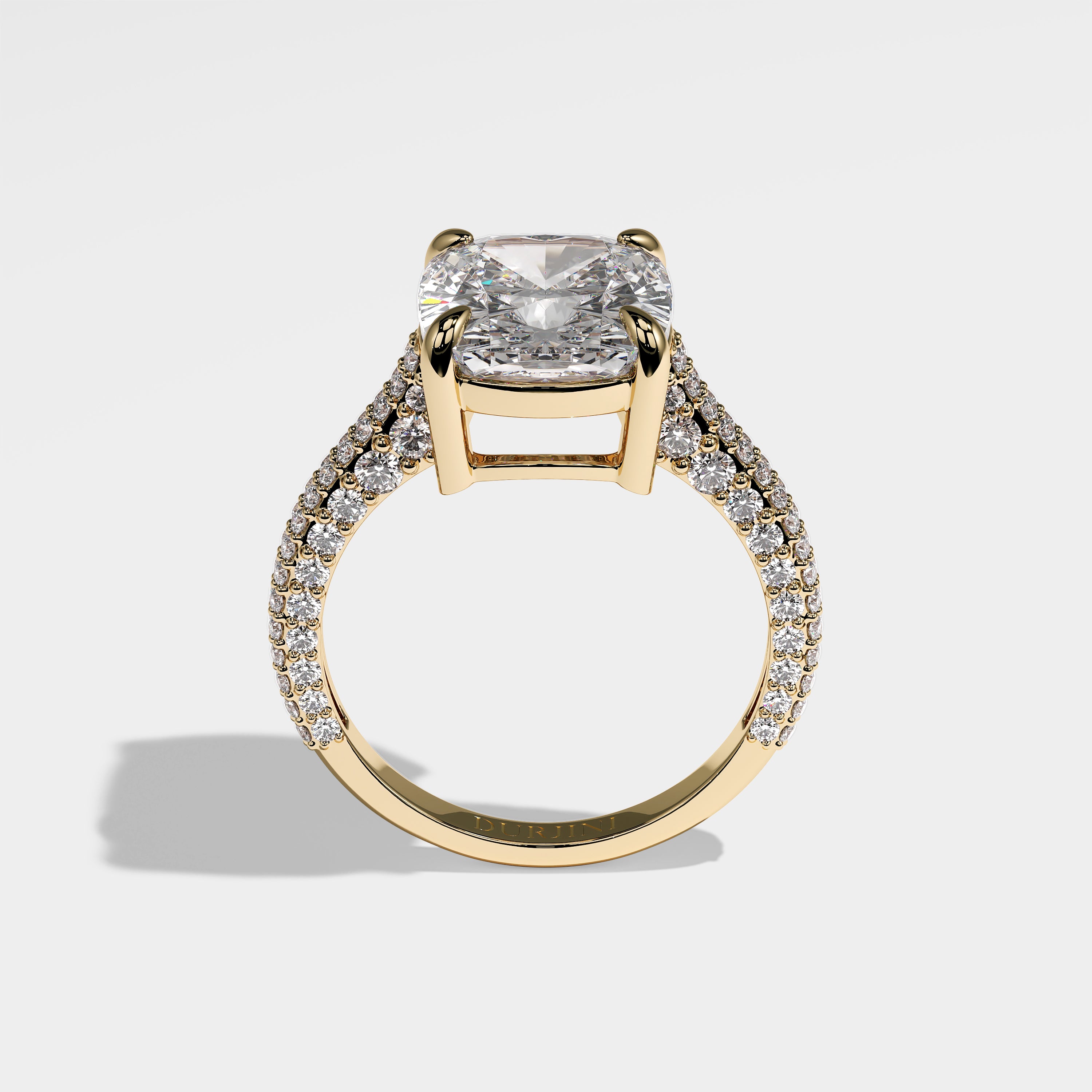 Deena Diamond Cushion Engagement Ring 18K Yellow Gold 8.00ct