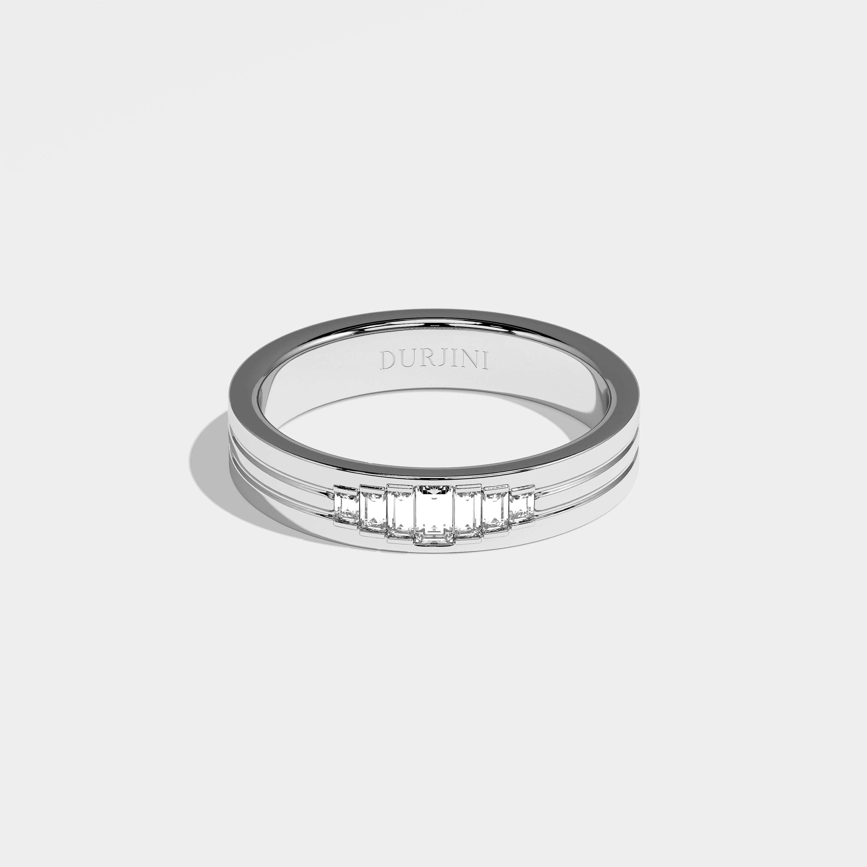 Harry Diamond Baguette Engagement Ring 18K White Gold 2.30ct