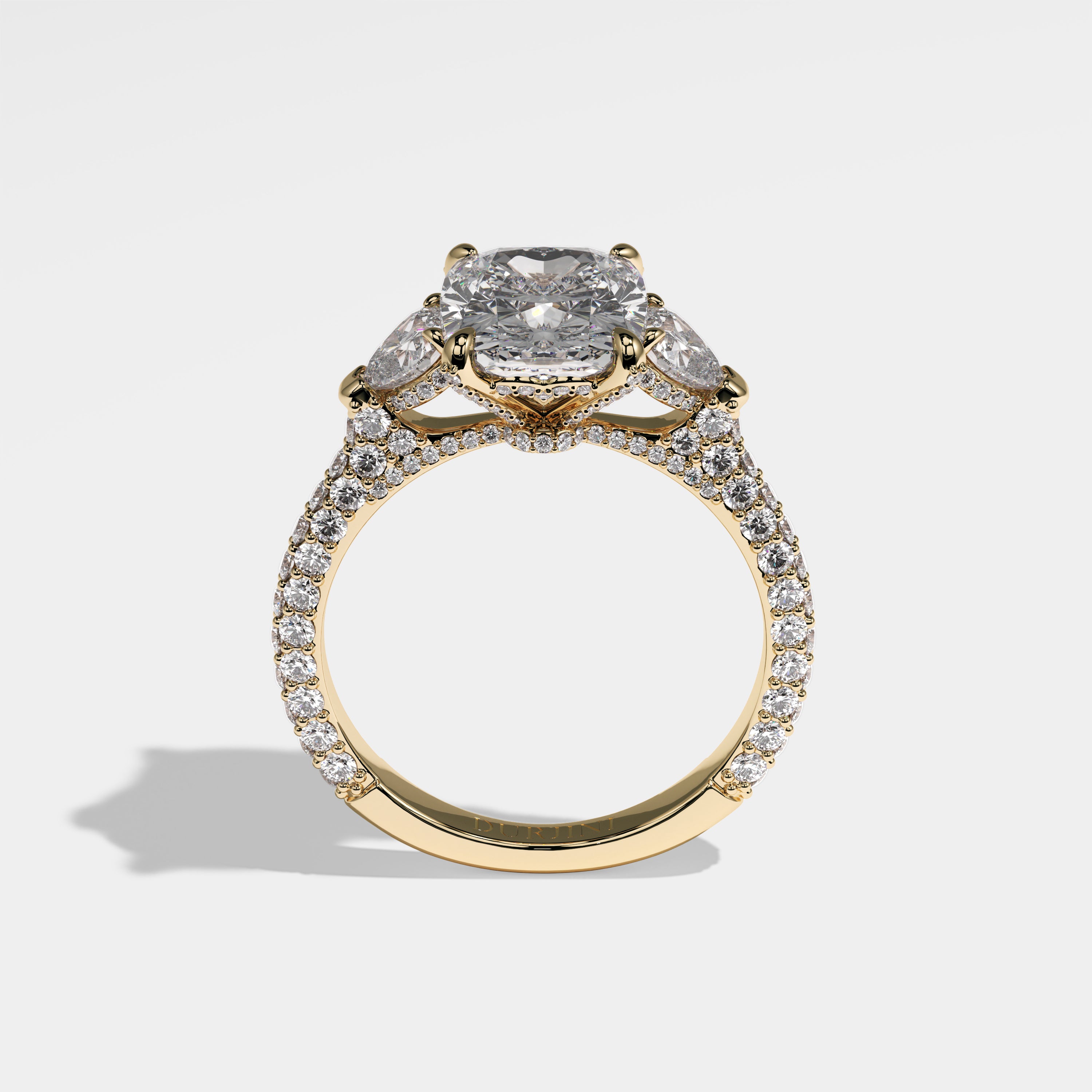 Sia Diamond Cushion Engagement Ring 18K Yellow Gold 7.00ct