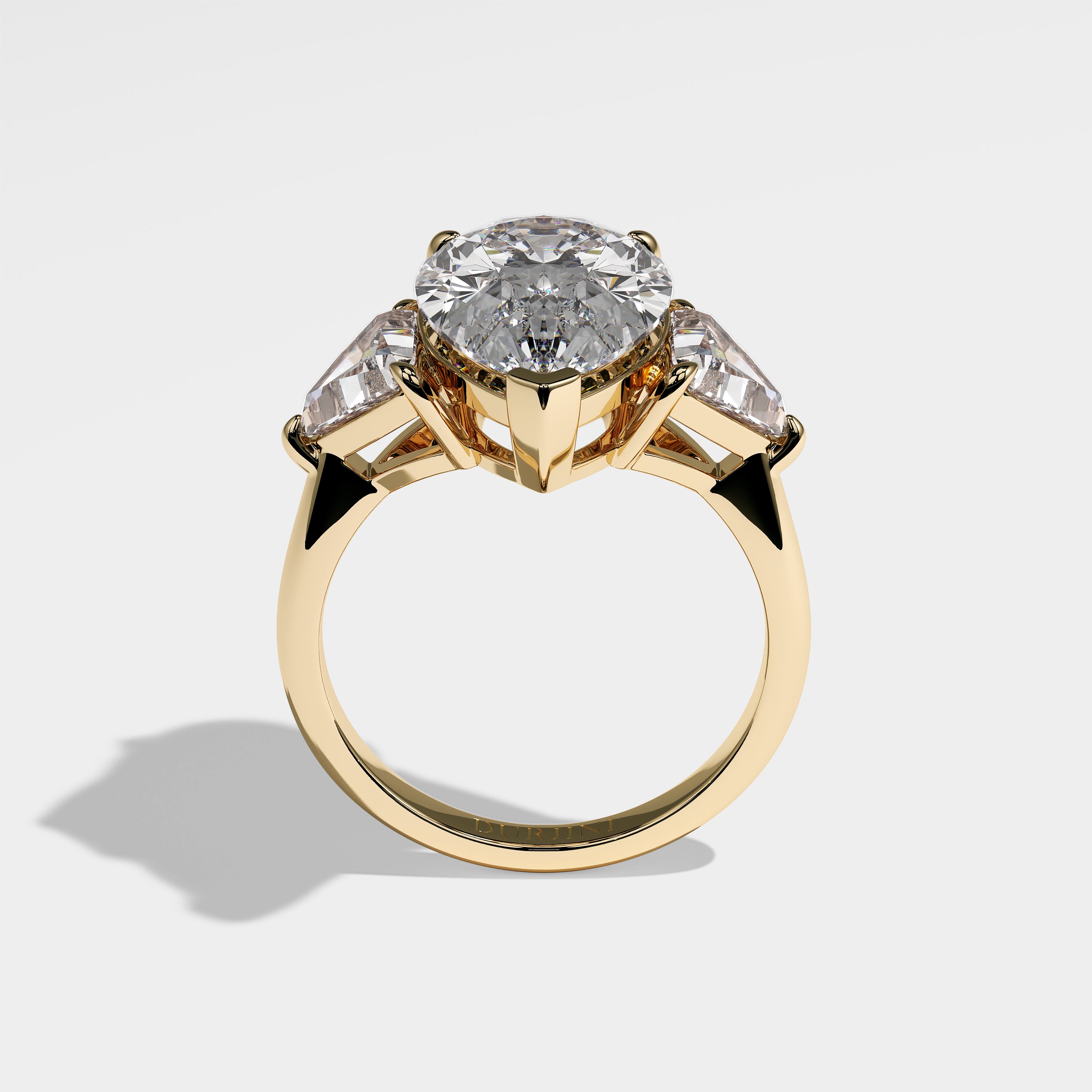 Sophie Diamond Pear Engagement Ring 18K Yellow Gold 10.00ct