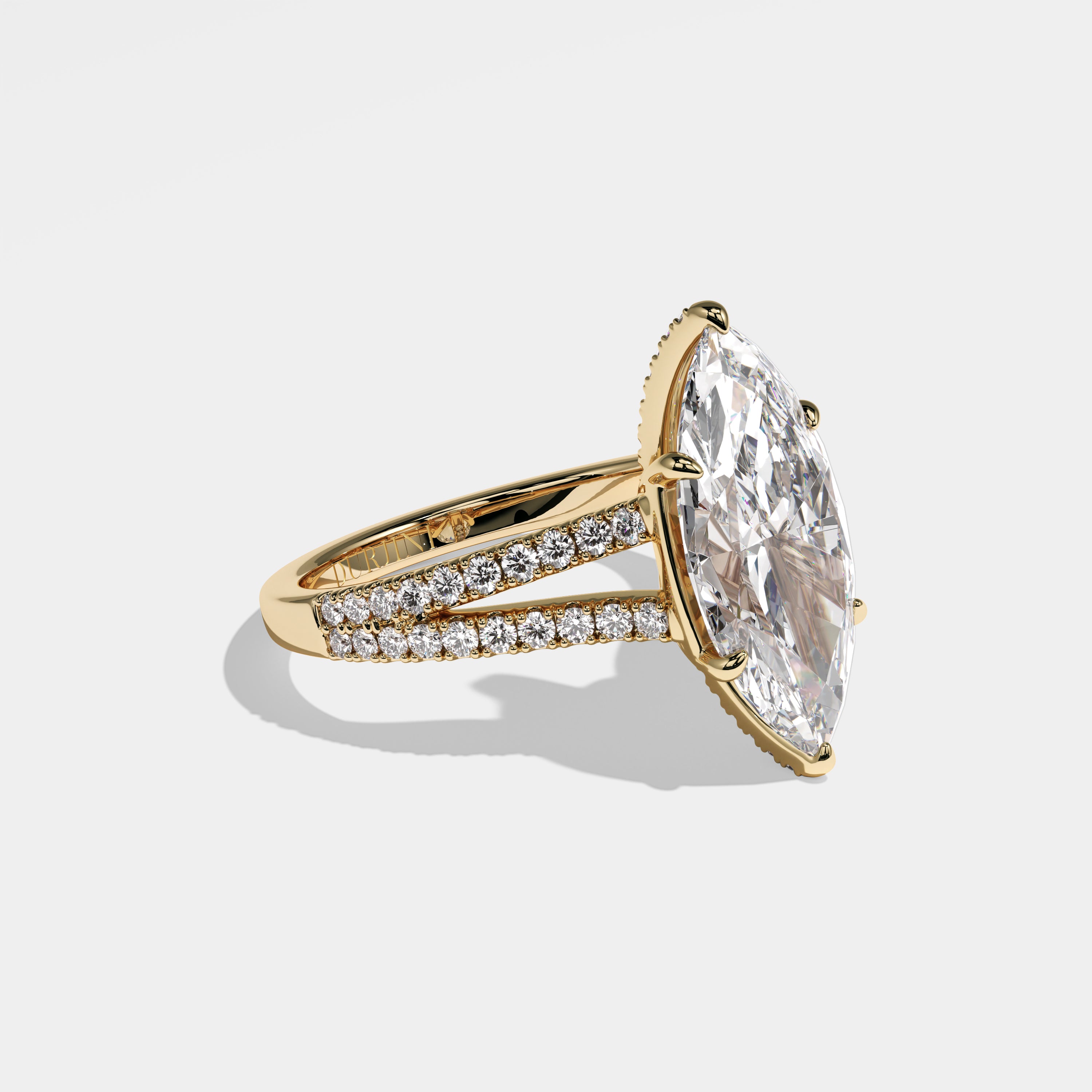 Helen Diamond Marquise Engagement Ring 18K Yellow Gold 7.00ct