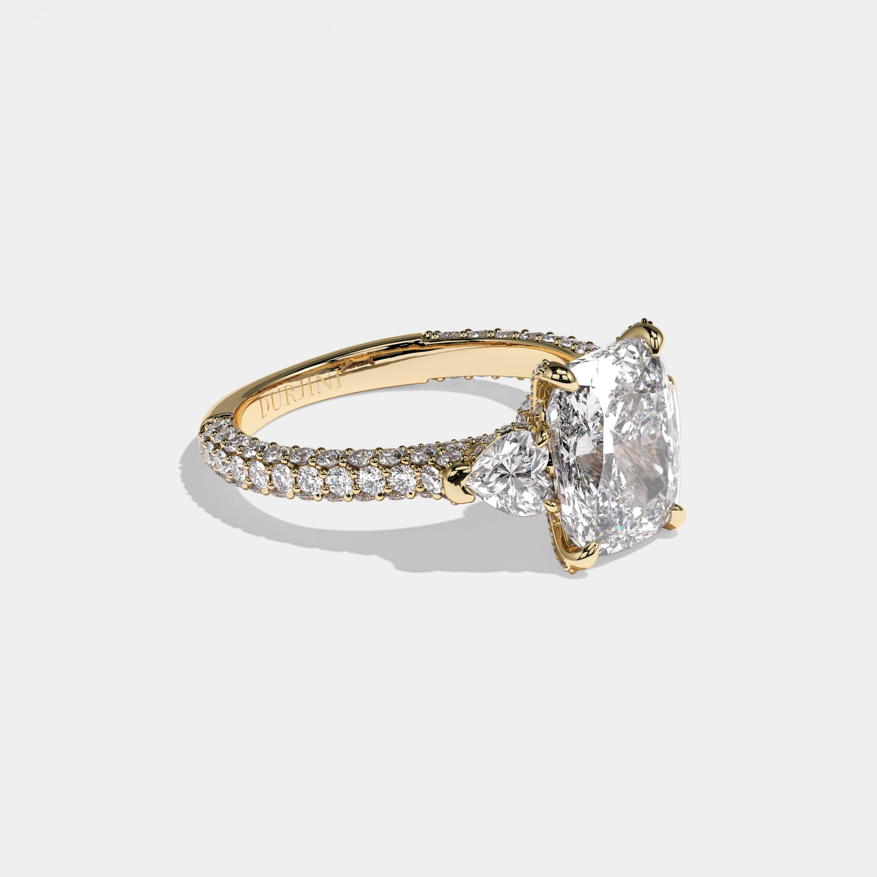 Sia Diamond Cushion Engagement Ring 18K Yellow Gold 7.00ct