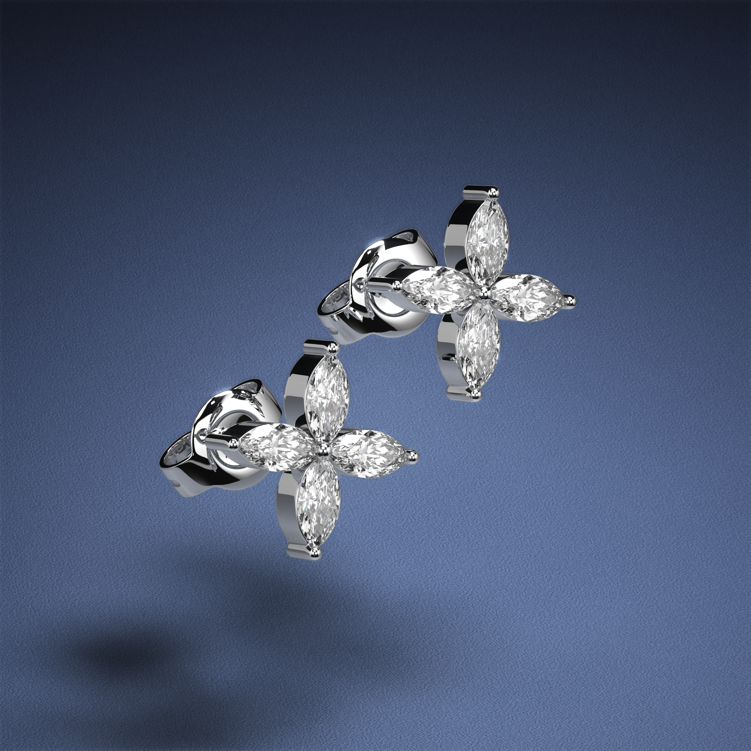Marquise Cut Diamond Earrings