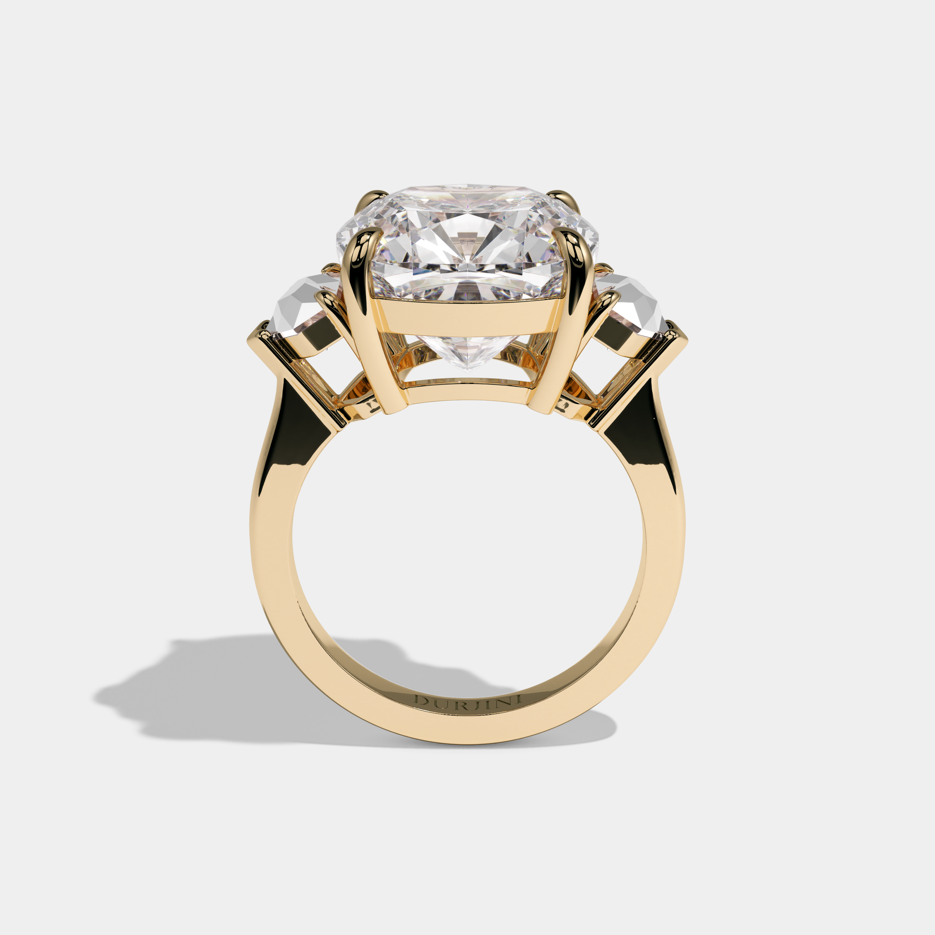 Victoria Cushion Cut Diamond Halo Engagement Ring 8ct 18k Yellow Gold