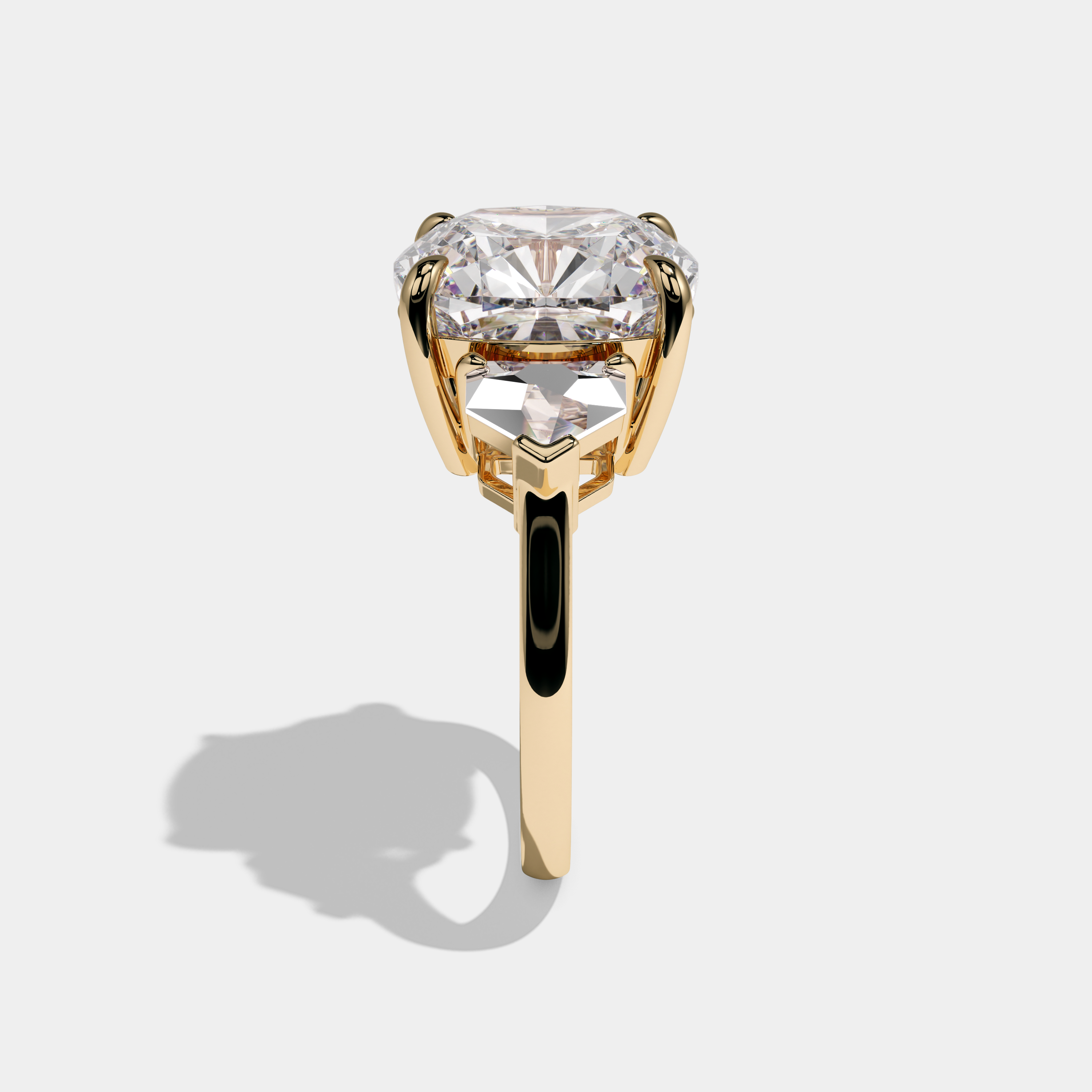 Victoria Cushion Cut Diamond Halo Engagement Ring 8ct 18k Yellow Gold