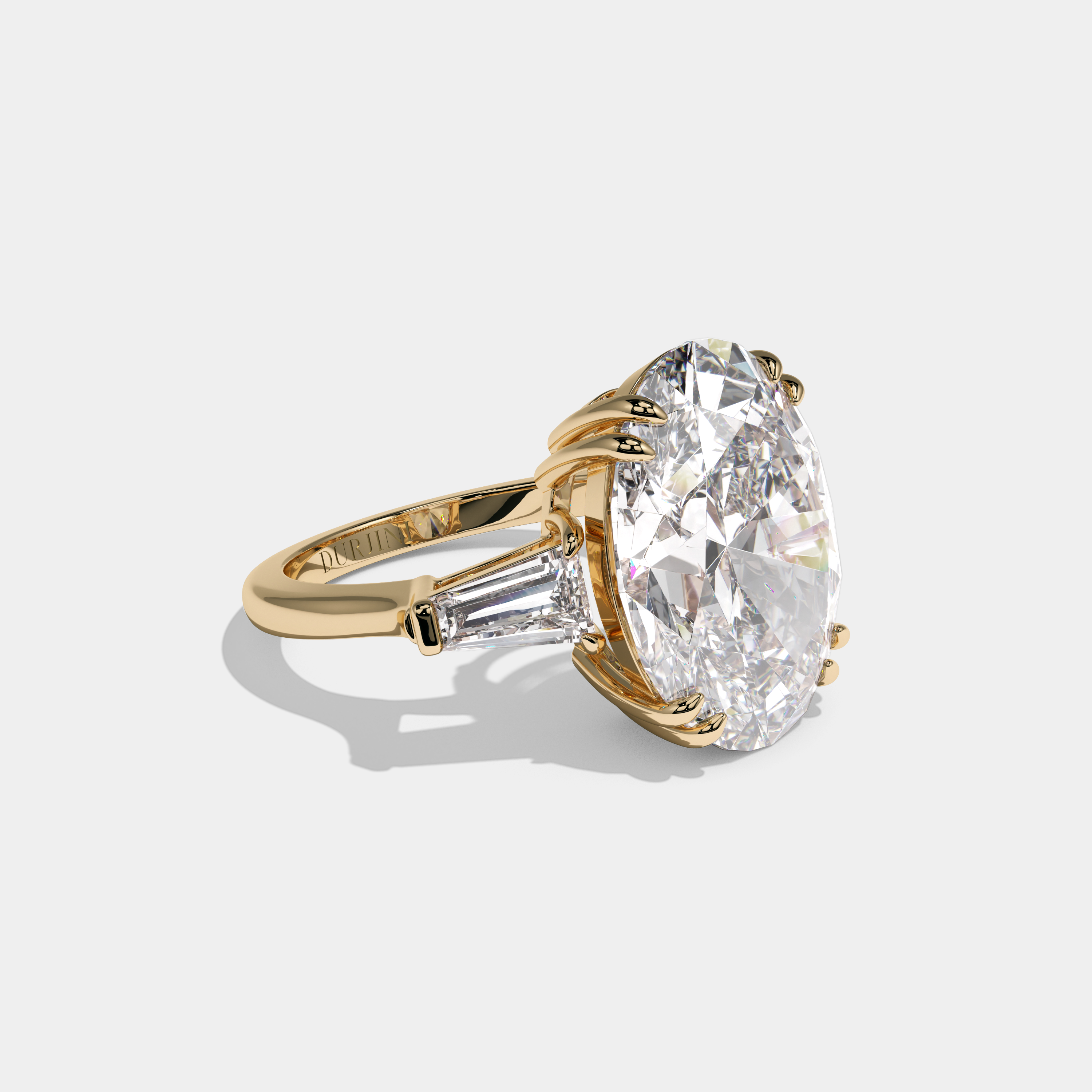 Charlotte Oval Cut Diamond Halo Engagement Ring 10ct 18k Yellow Gold