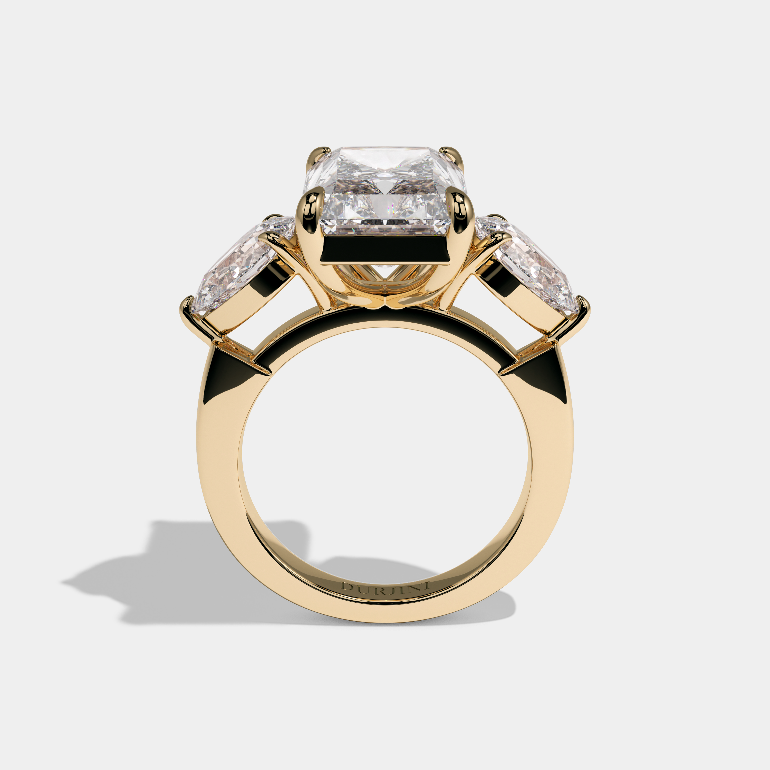 Celestine Radiant Cut Diamond Halo Engagement Ring 10ct 18K Yellow Gold