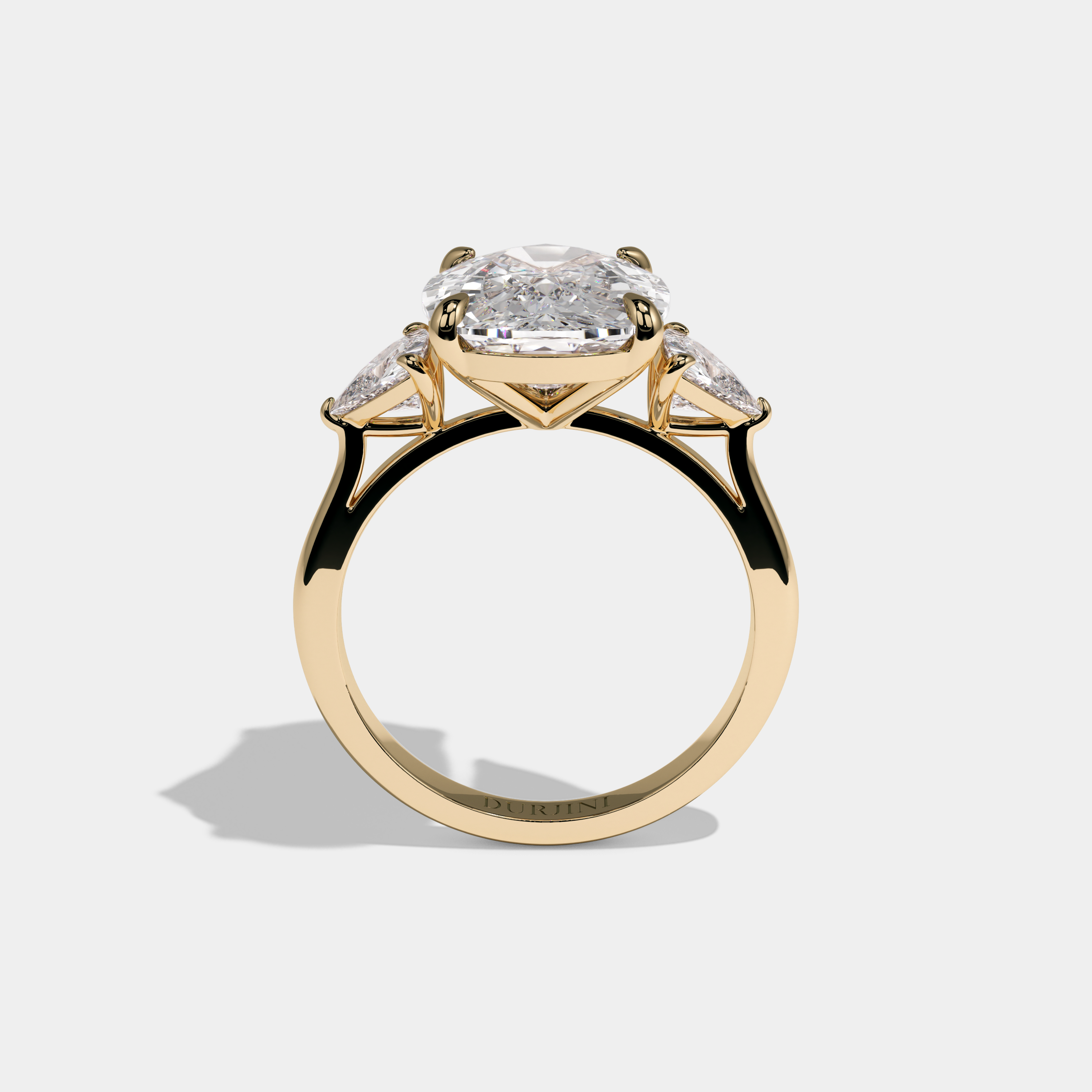 Victoria Cushion Cut Diamond Halo Engagement Ring Plain Band 9ct 18K Yellow Gold