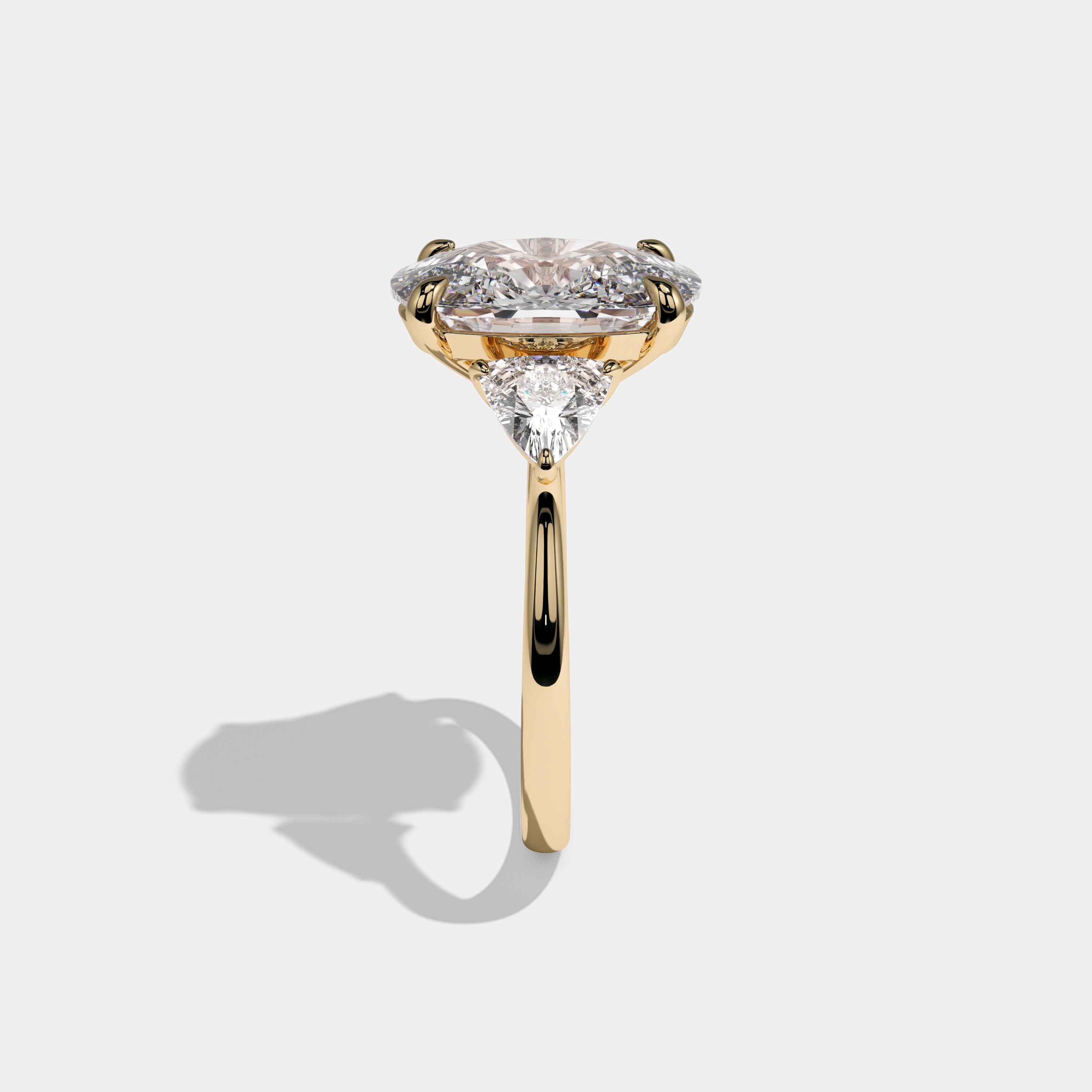 Victoria Cushion Cut Diamond Halo Engagement Ring Plain Band 9ct 18K Yellow Gold