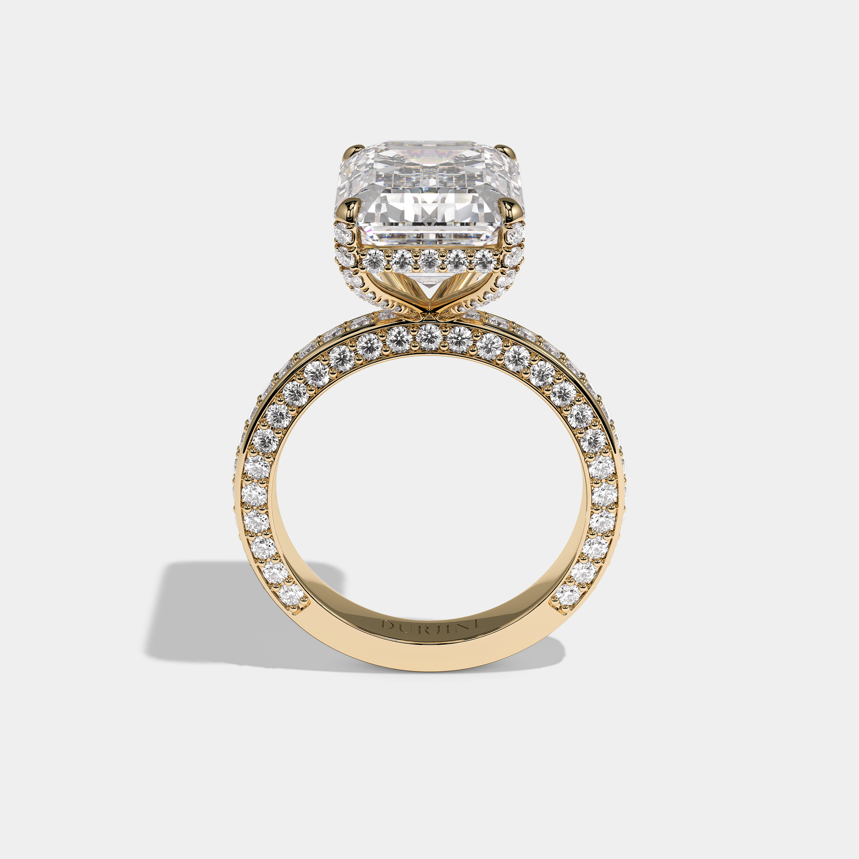 Dana Diamond Emerald Cut Engagement Ring 18K Yellow Gold 11.00ct