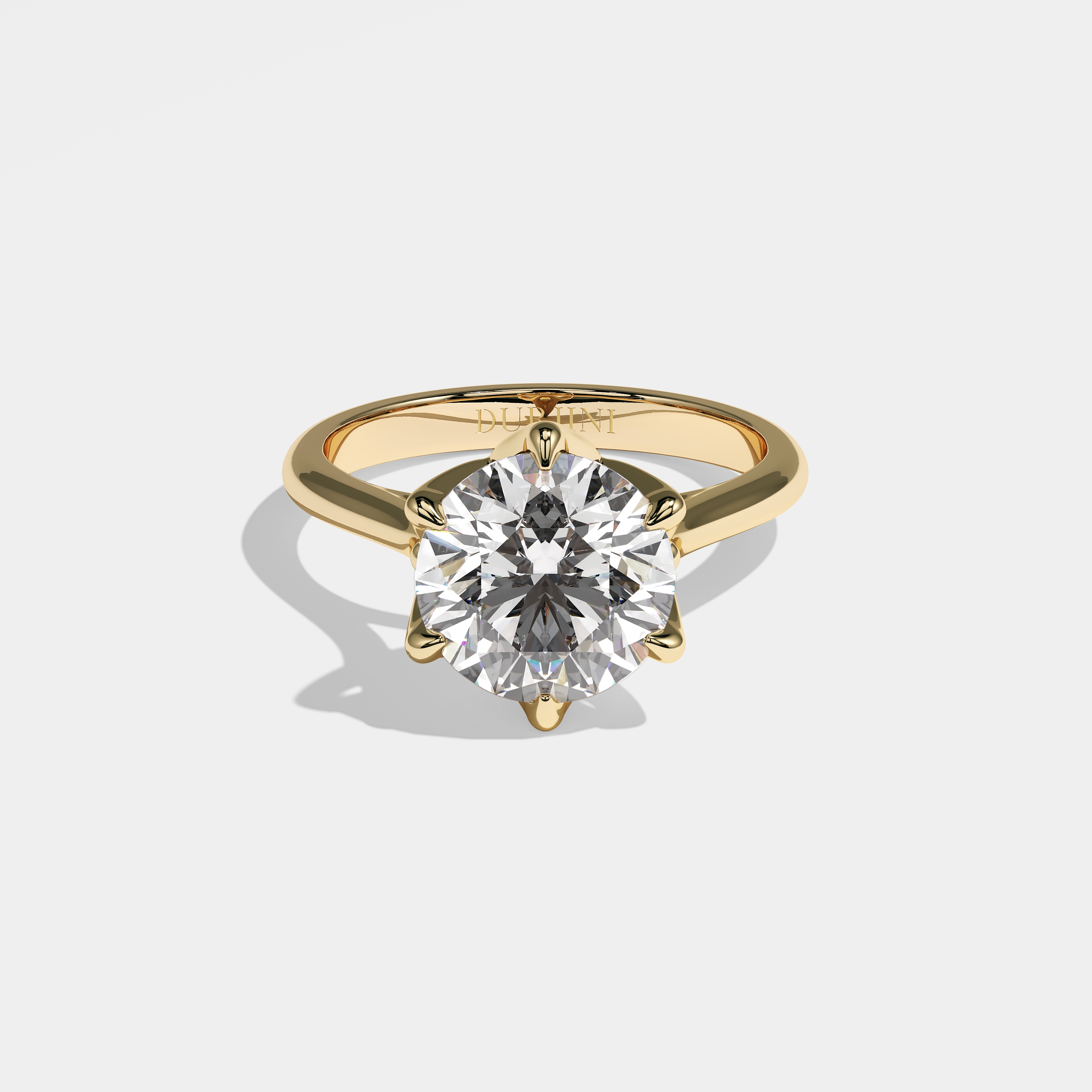 Mireia Diamond Round Brilliant Engagement Ring 18K Yellow Gold 2.50ct