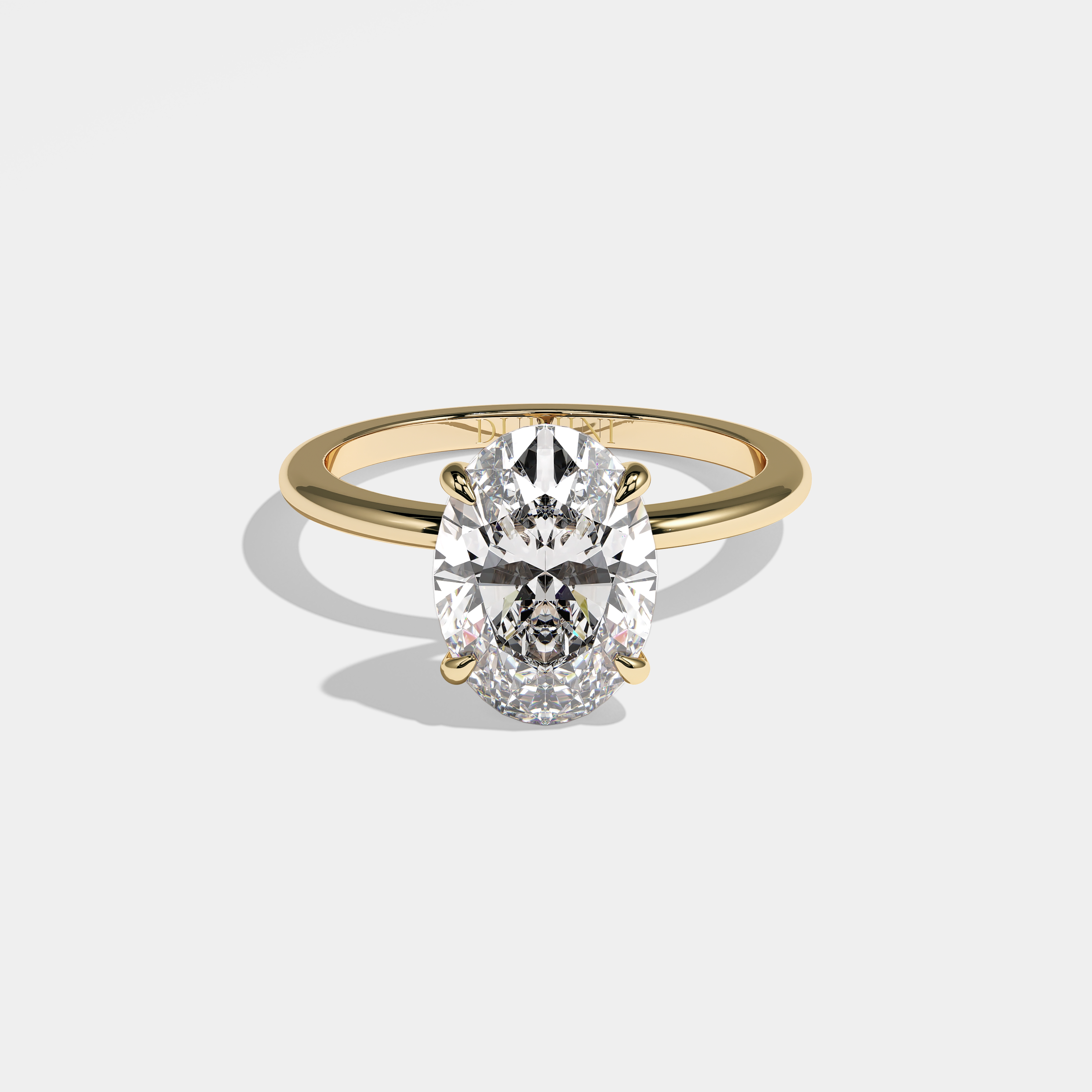 Maya Diamond Oval Halo Engagement Ring 18K Yellow Gold 4.50ct