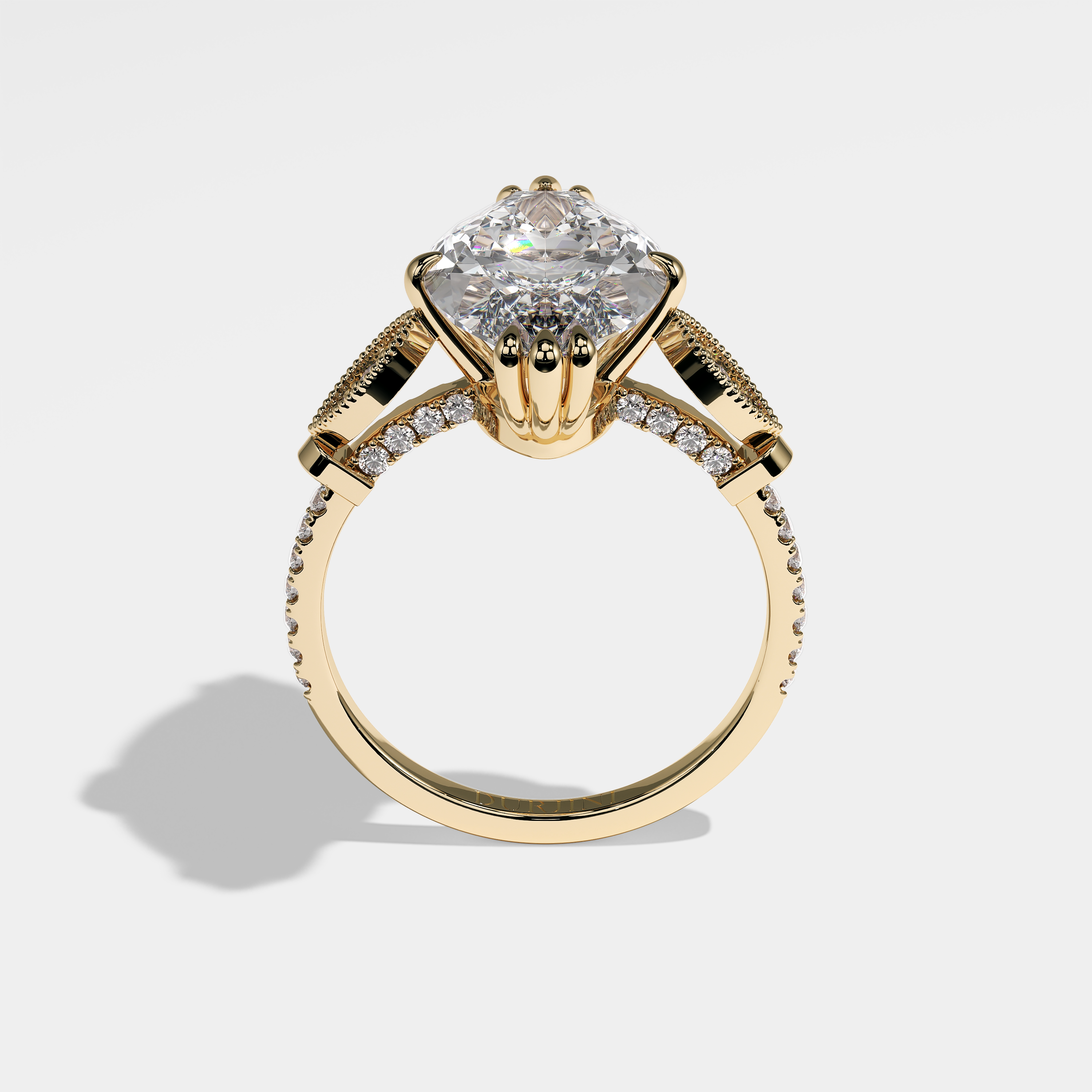 Maliyah Diamond Marquise Engagement Ring 18K Yellow Gold 5.00ct