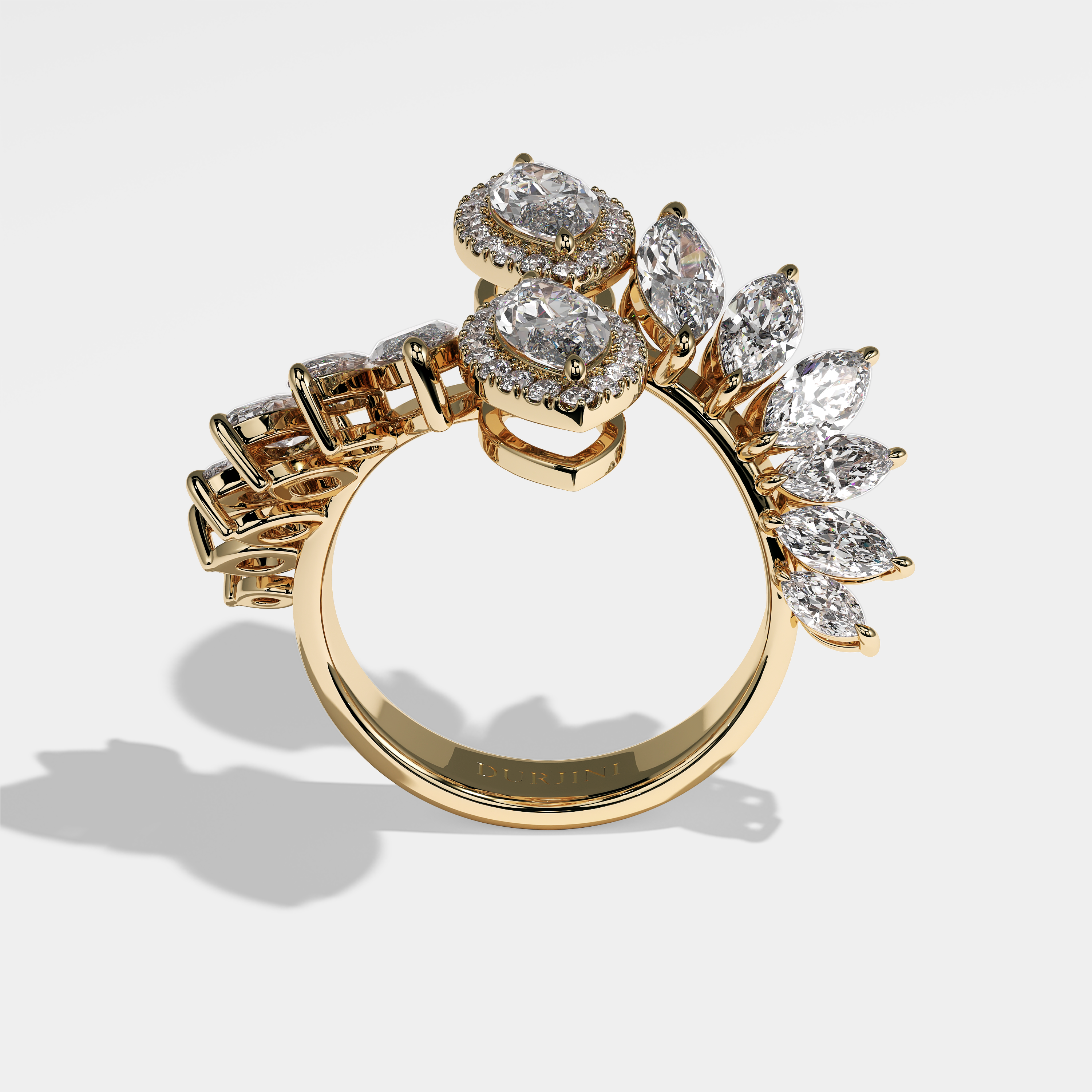 Neve Diamond Marquise Engagement Ring 18K Yellow Gold 4.00ct