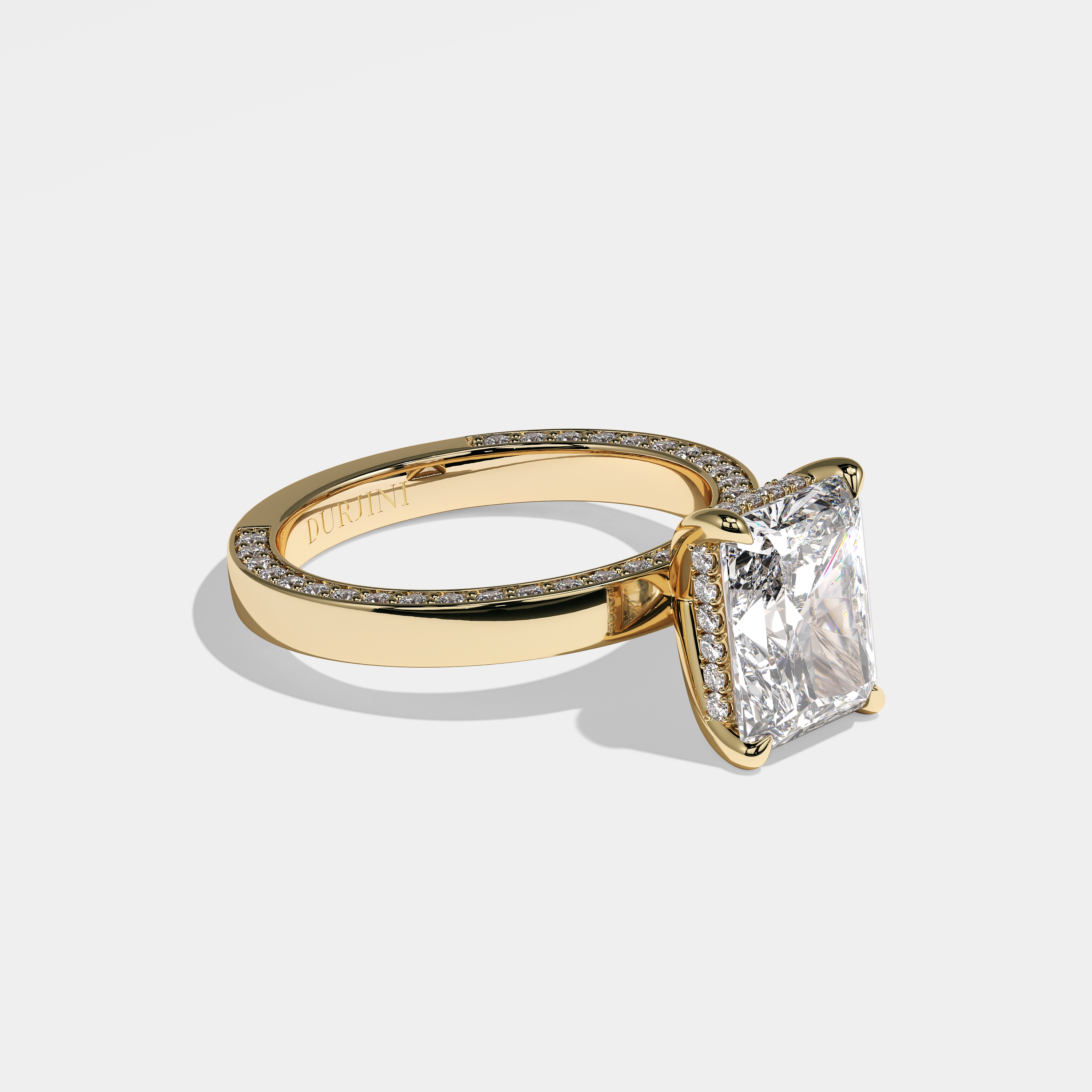 Nadia Diamond Radiant Engagement Ring 18K Yellow Gold 3.00ct