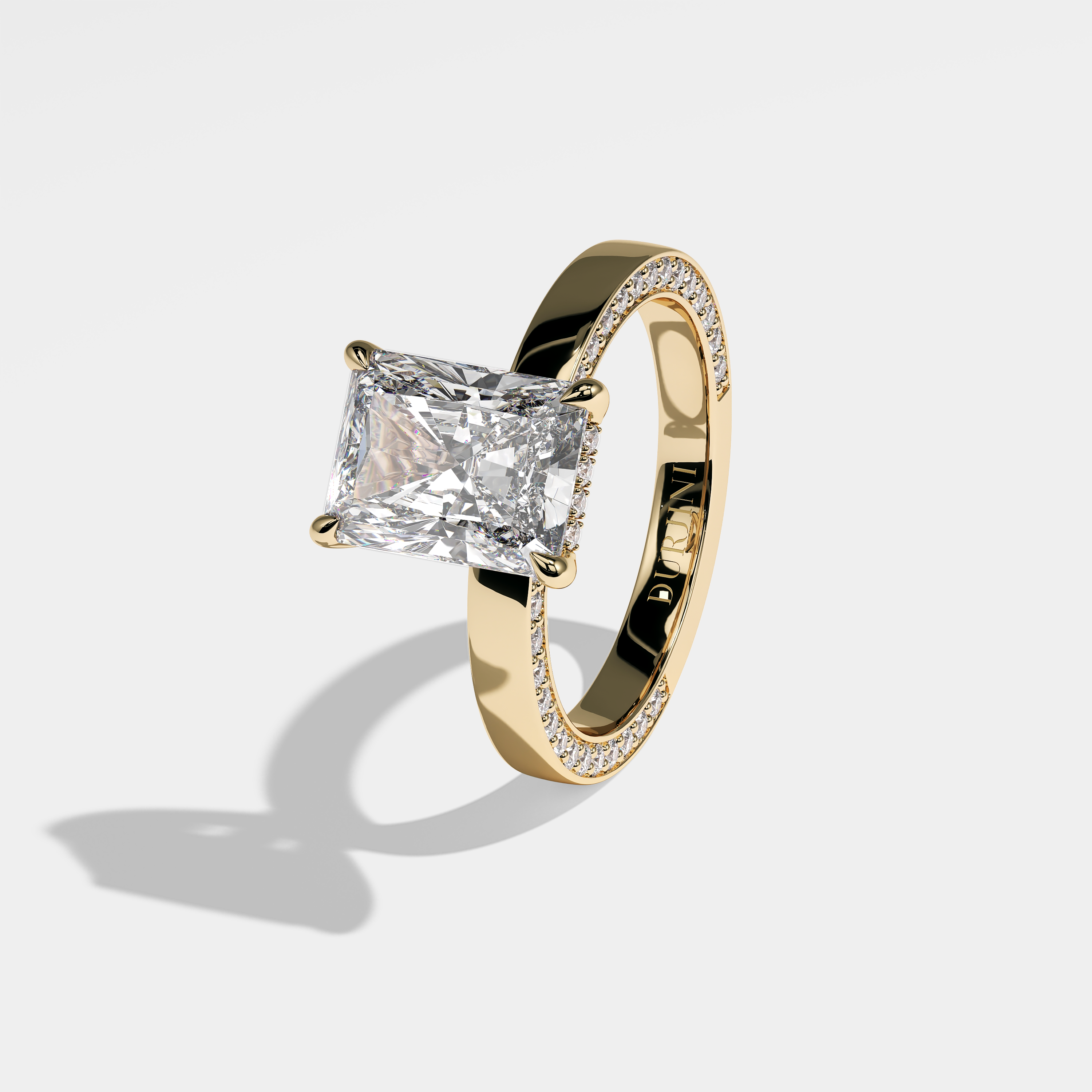 Nadia Diamond Radiant Engagement Ring 18K Yellow Gold 3.00ct