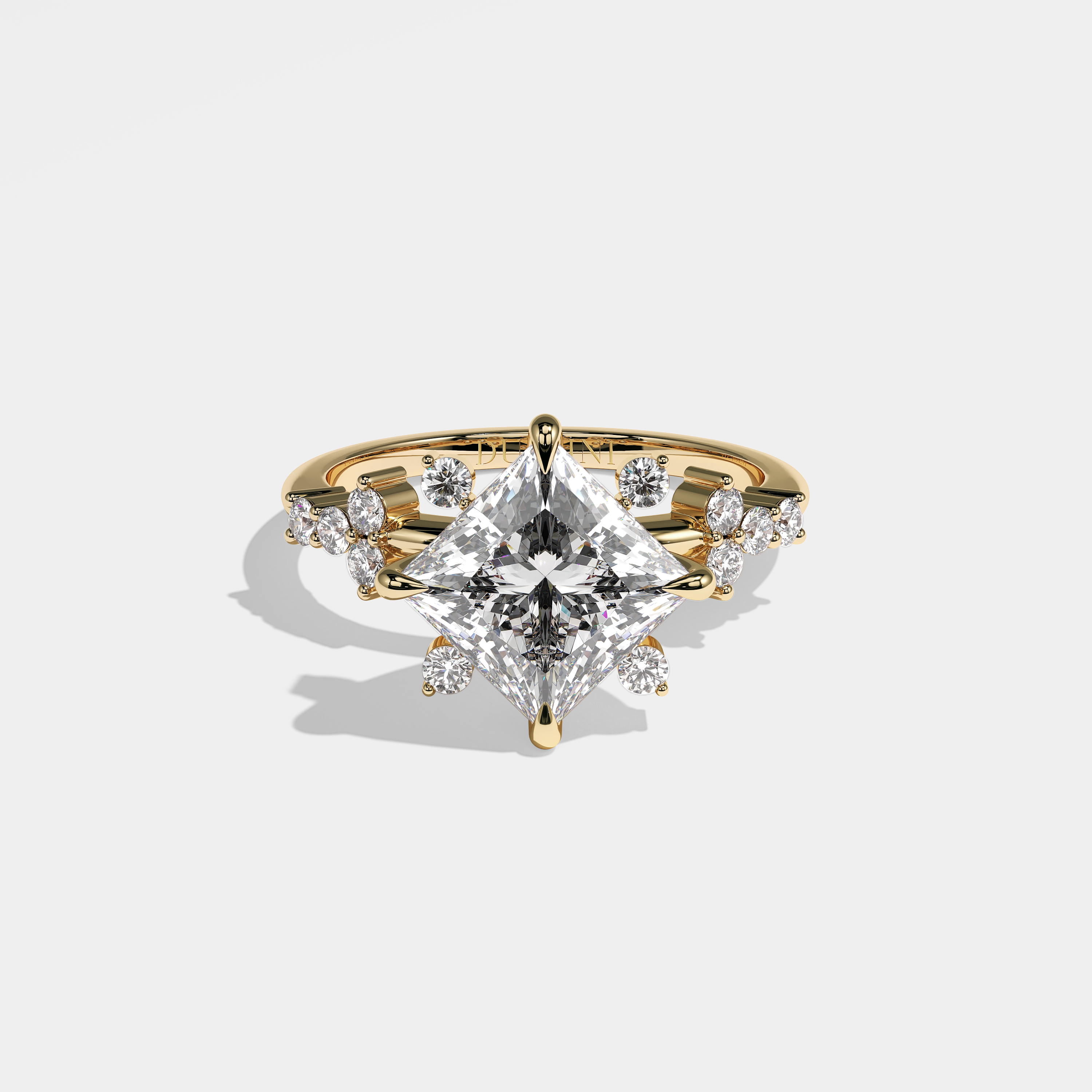 Noelle Diamond Princess Engagement Ring 18K Yellow Gold 2.50ct