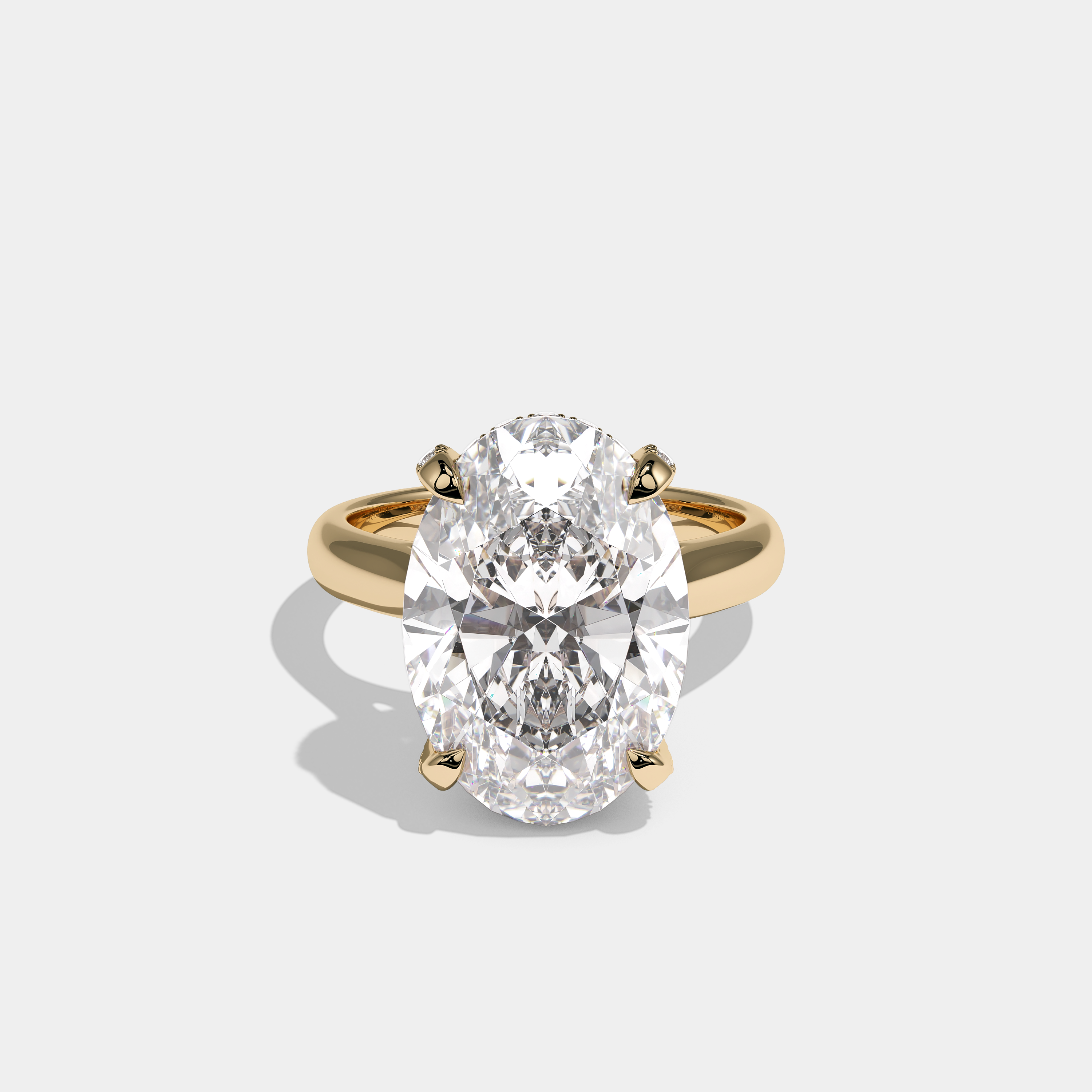 Front View – Kurbãni Durjini Lysandre Royale Diamond Oval Halo Engagement Ring