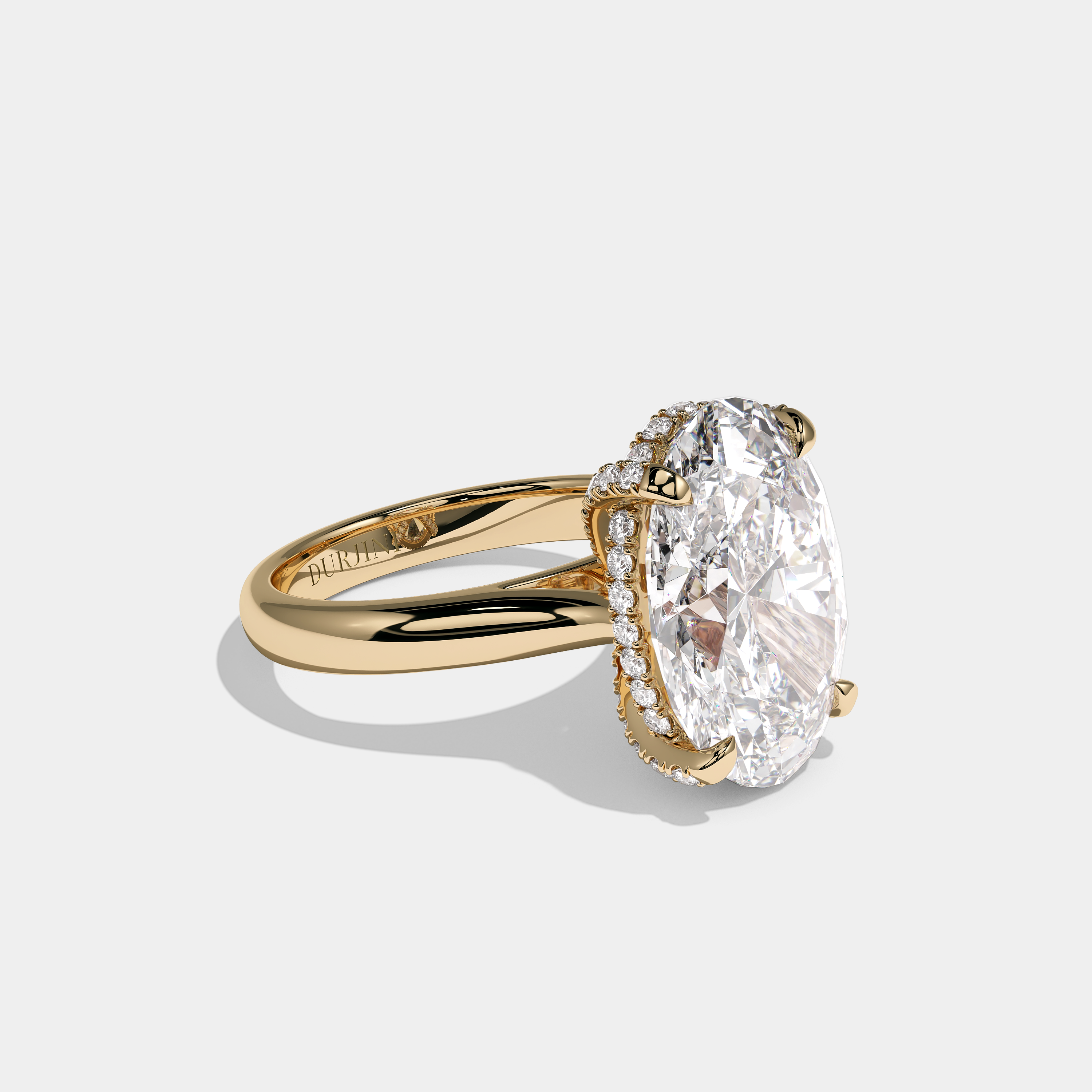 Right View – Kurbãni Durjini Lysandre Royale Diamond Oval Halo Engagement Ring