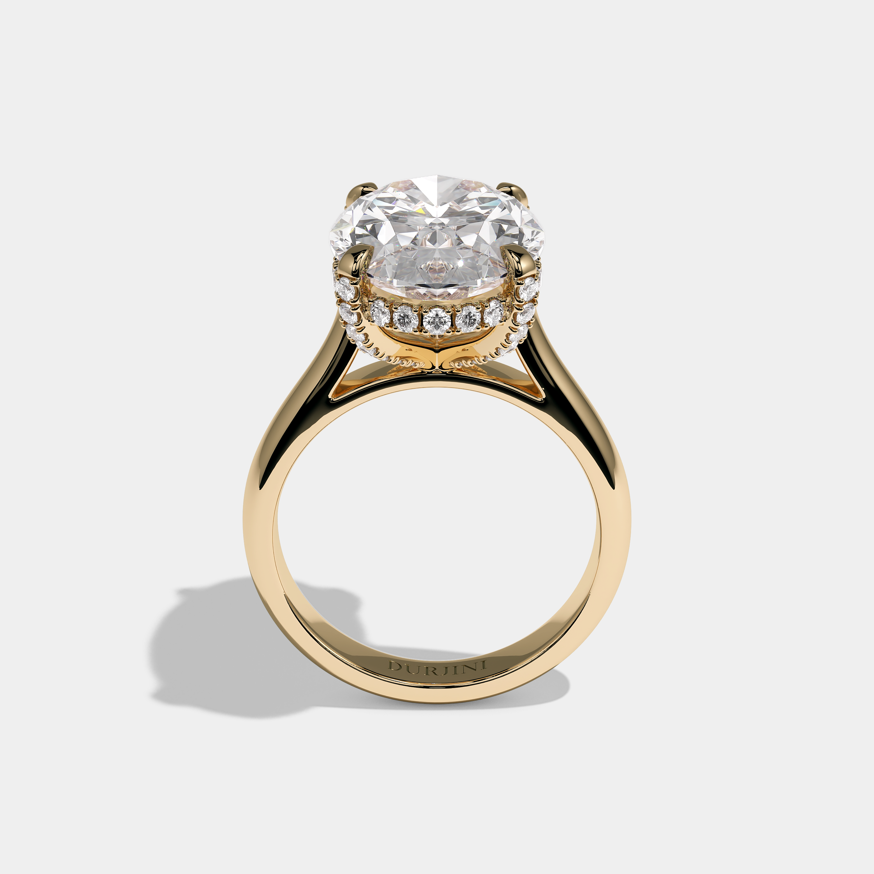 Full View – Kurbãni Durjini Lysandre Royale Diamond Oval Halo Engagement Ring