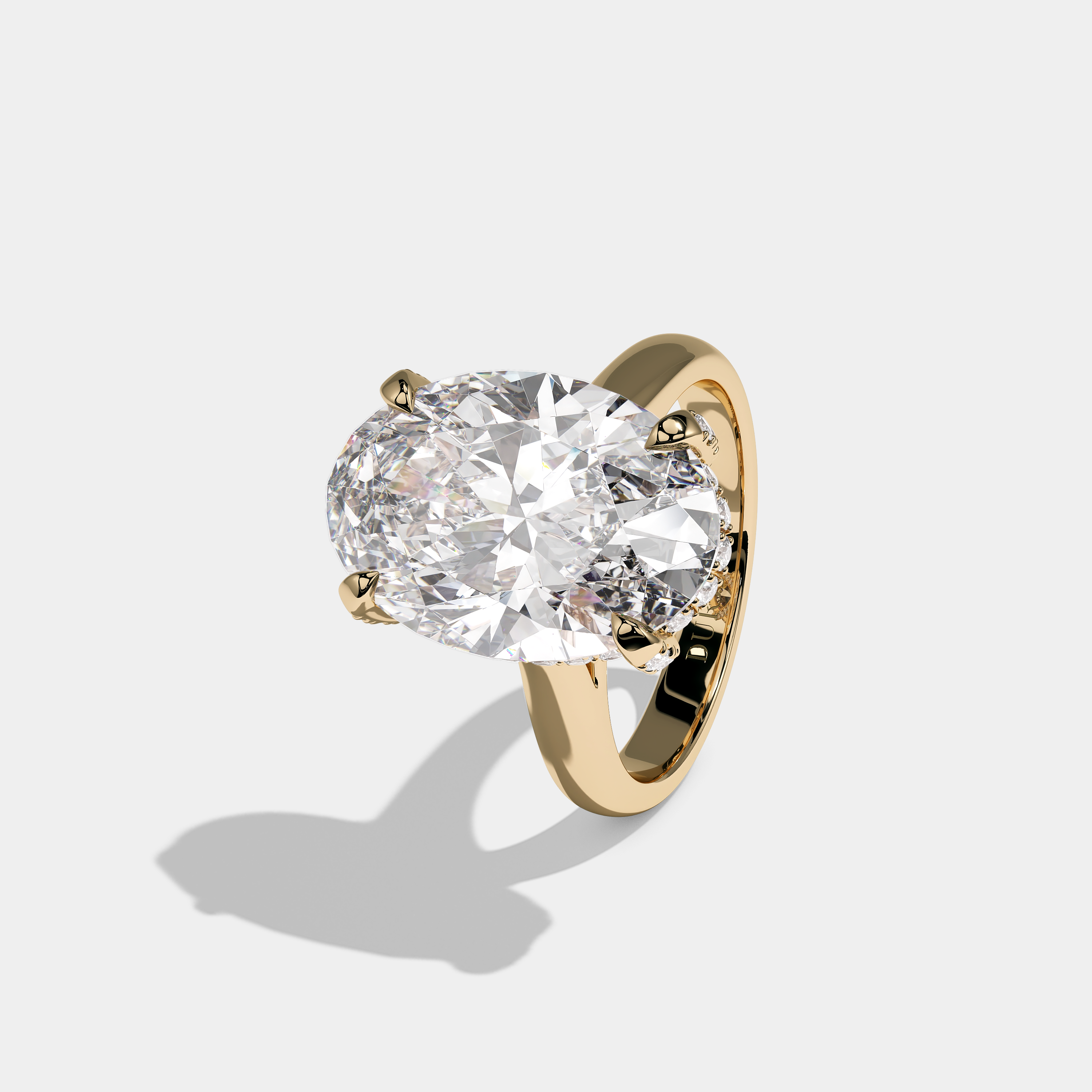 Left View – Kurbãni Durjini Lysandre Royale Diamond Oval Halo Engagement Ring